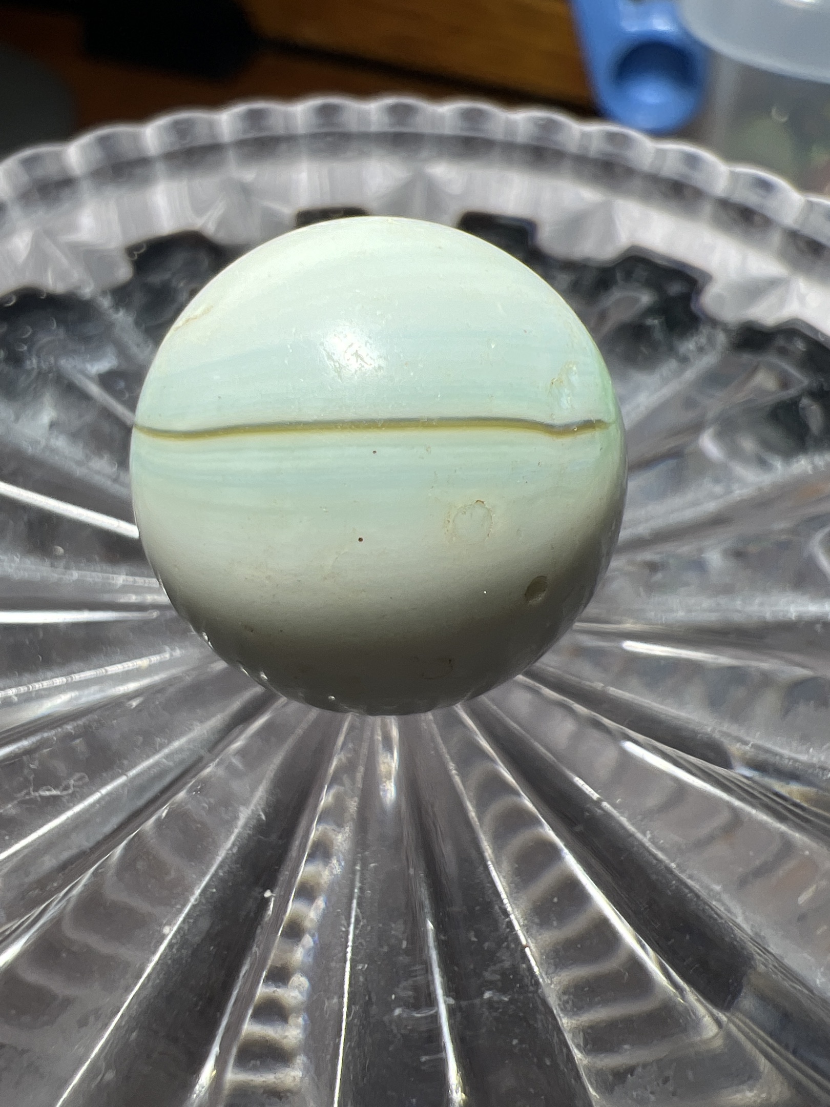 Green & Brown on Cream by Akro Agate Company