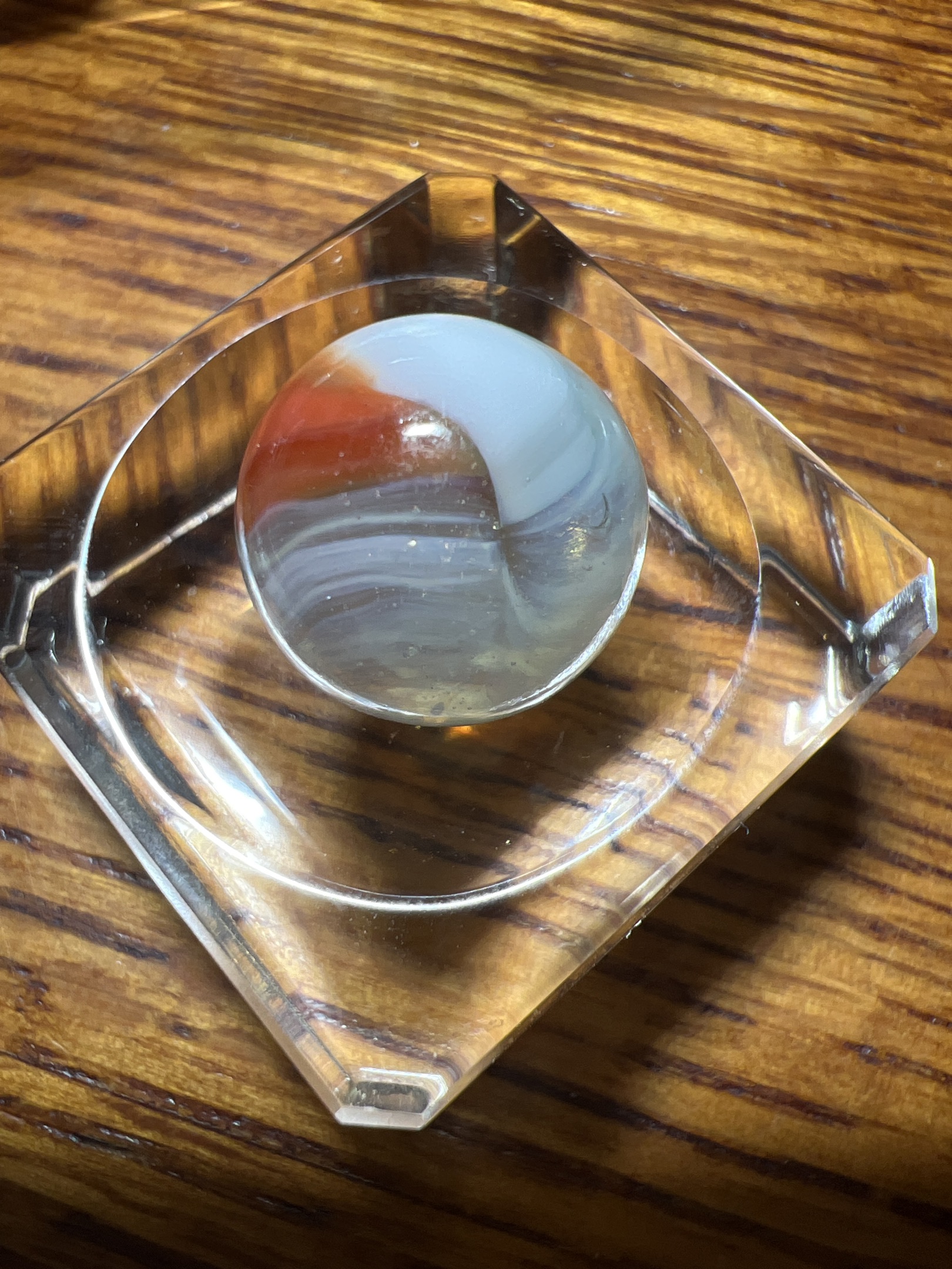 Red Popeye by Akro Agate Company