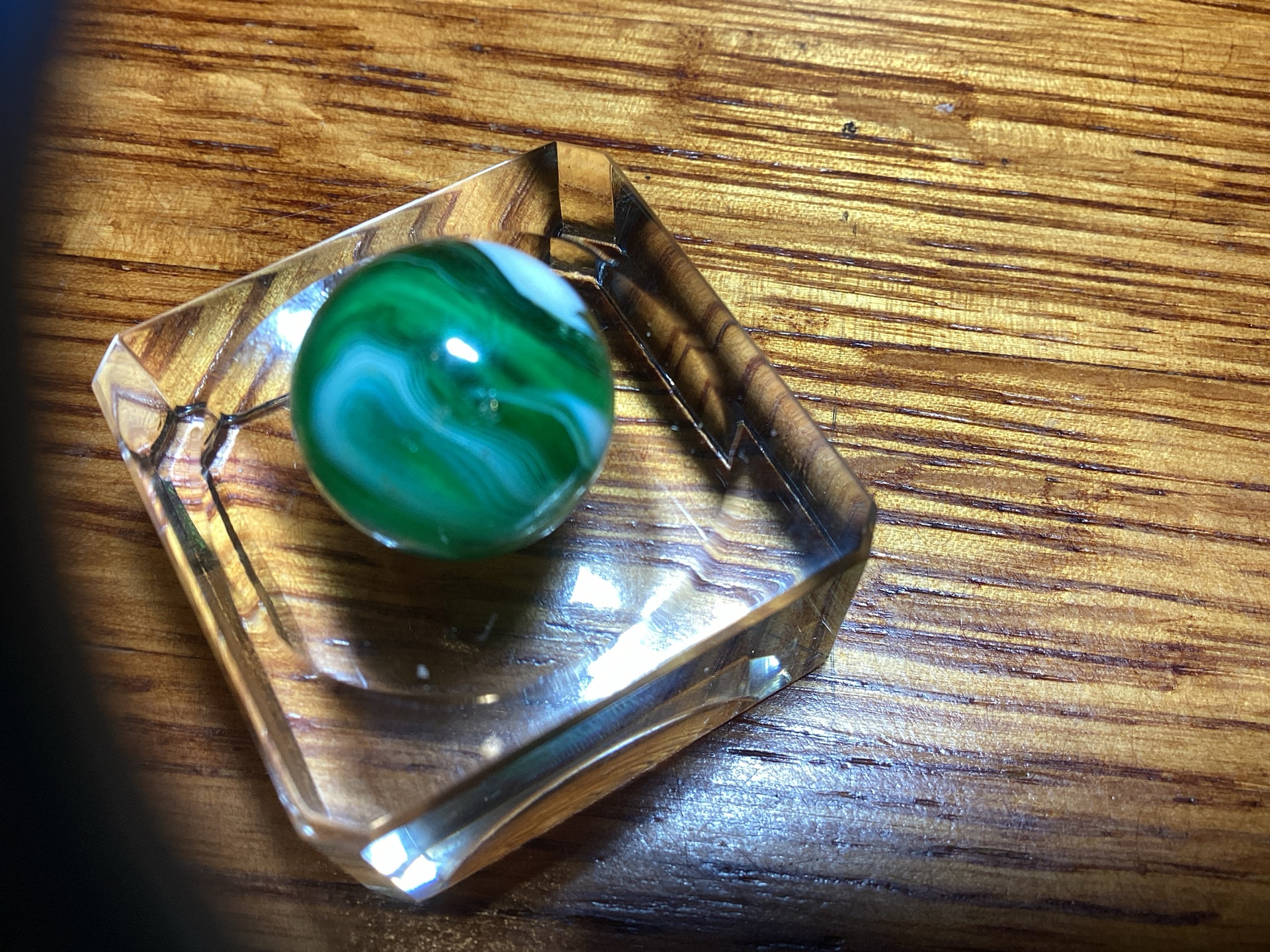 Green Slag by Akro Agate Company