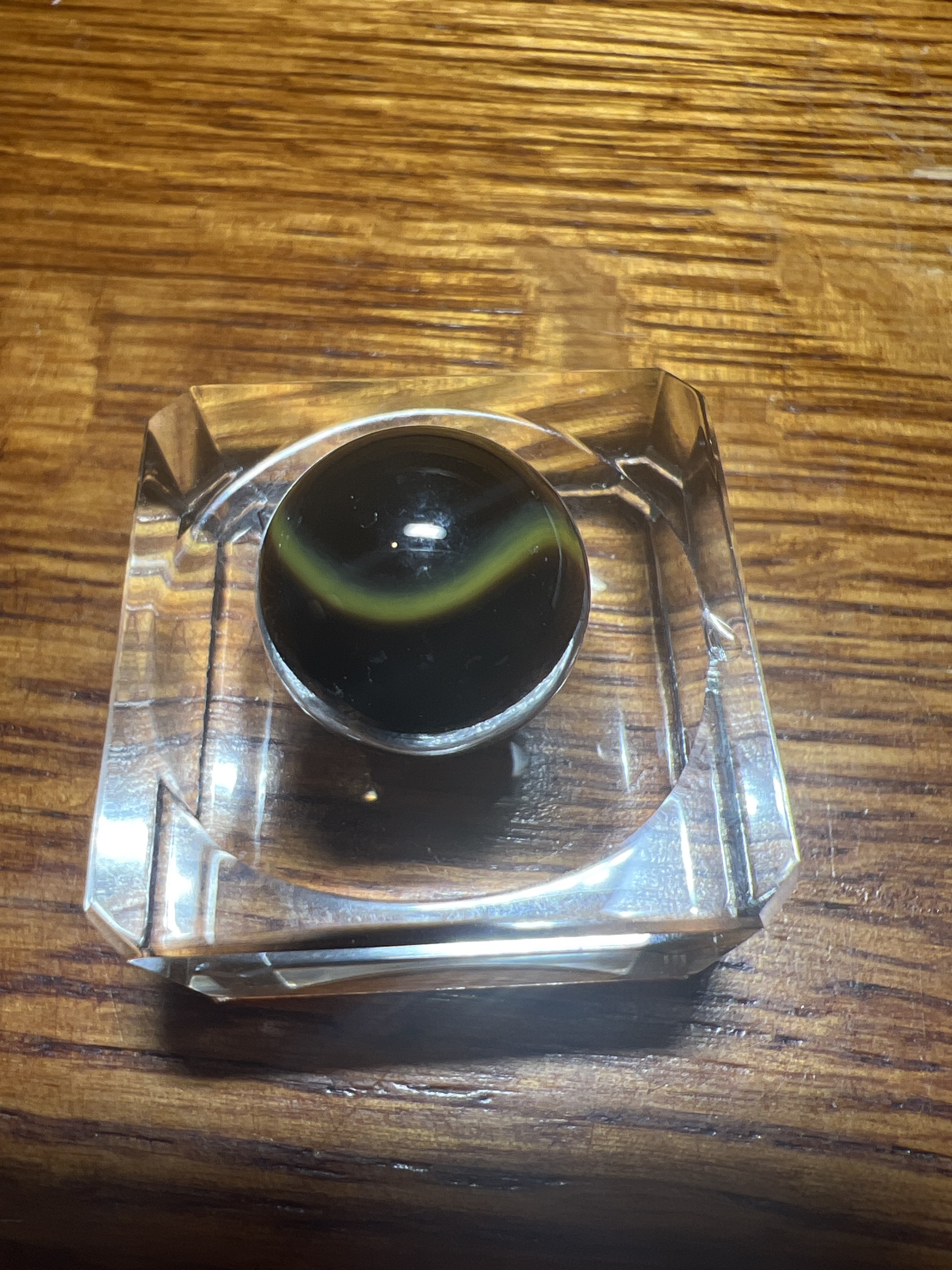Black and Lime Swirl by Alley Agate