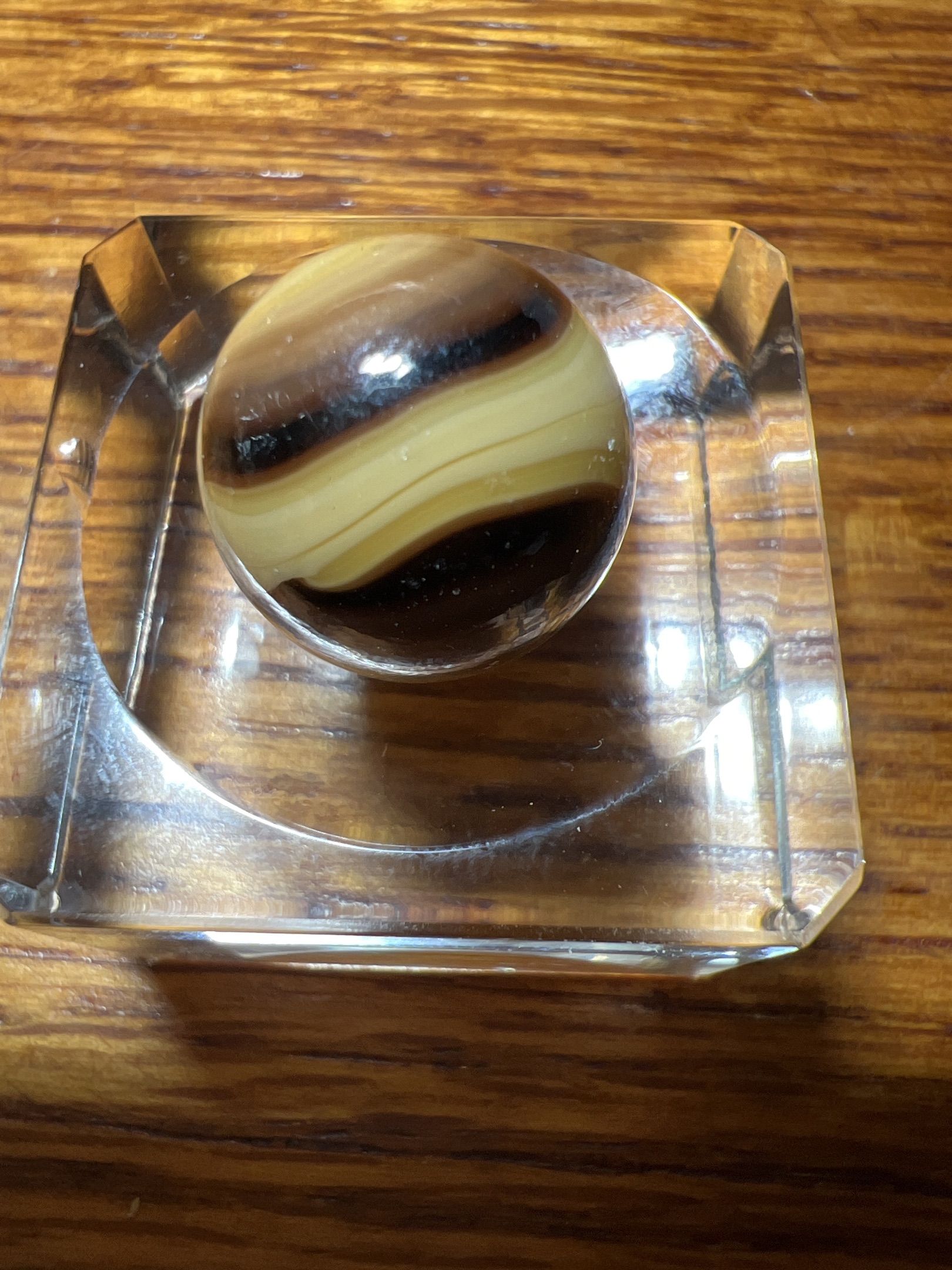 Root Beer Swirl by Akro Agate Company