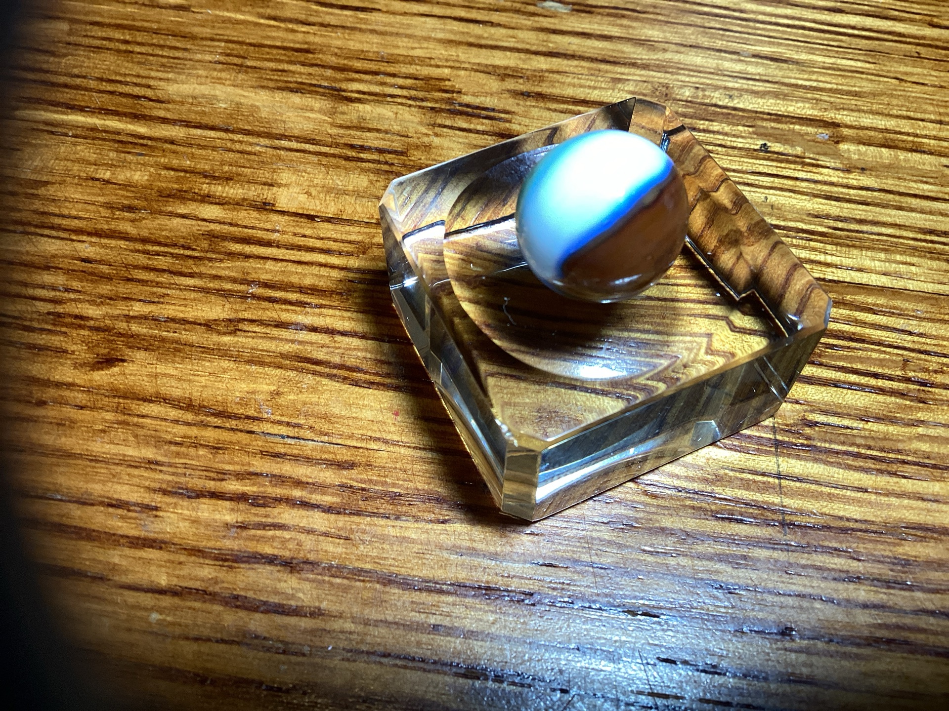 Brown and Blue Patch by Akro Agate Company