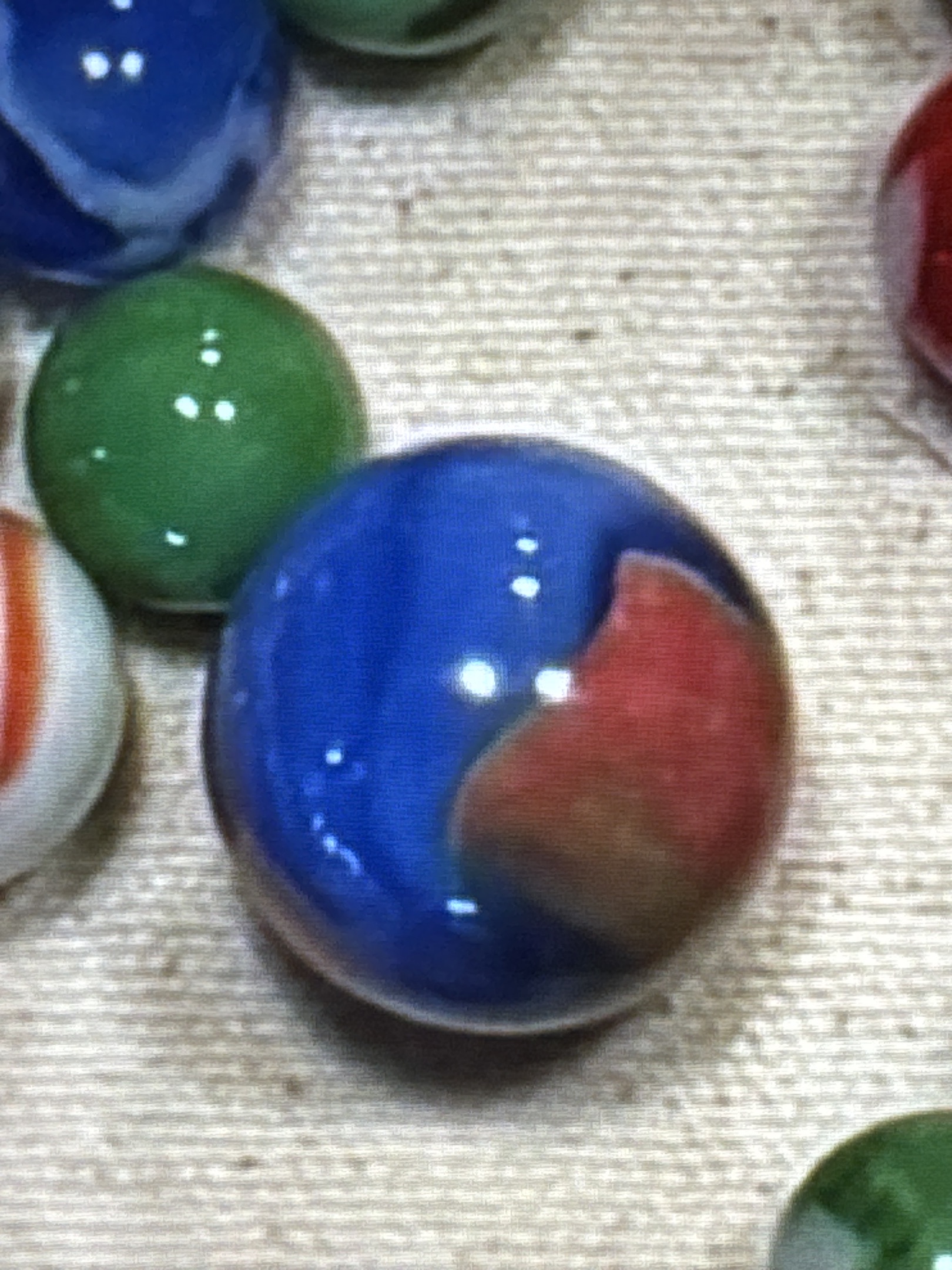Blue with Red Patch by Peltier Glass Company