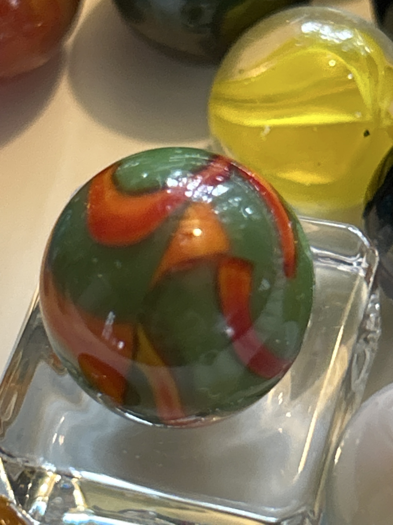 Flaming Dragon by Peltier Glass Company, identification view