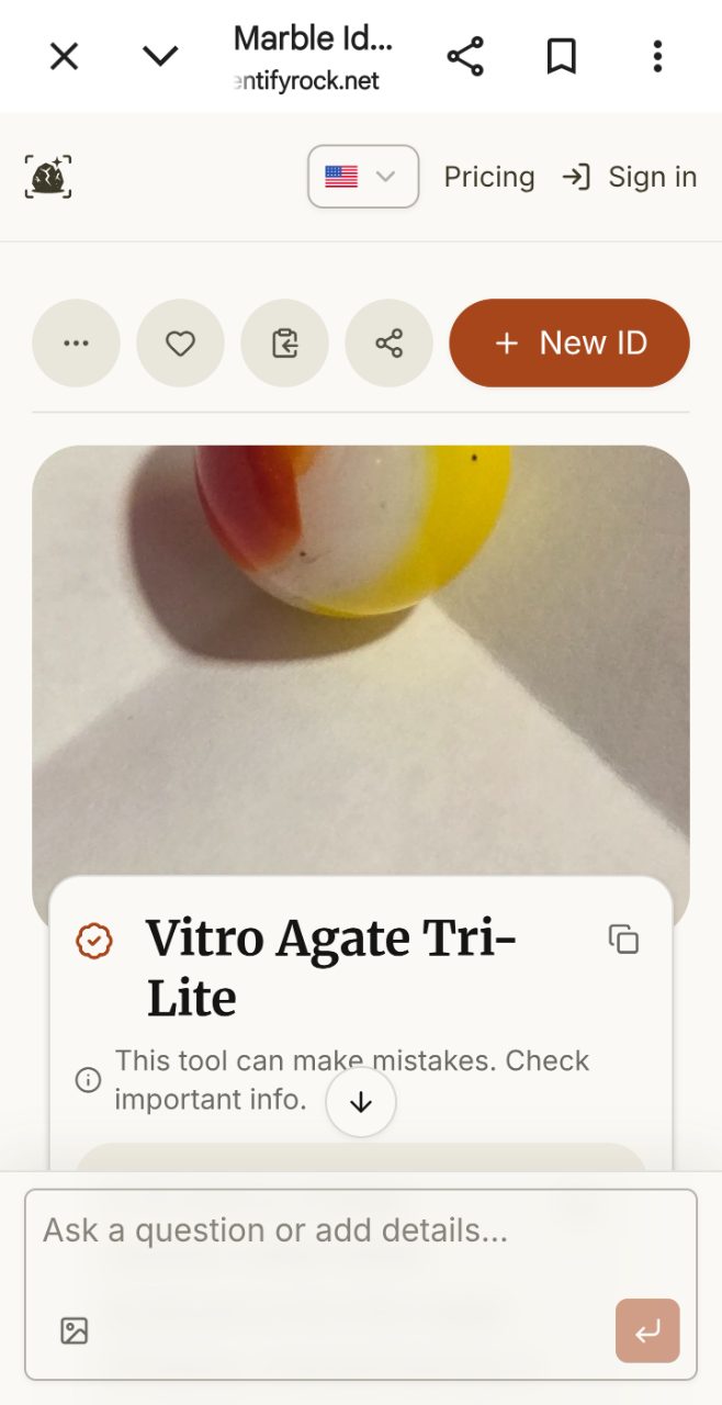 Tri-Lite by Vitro Agate, identification view