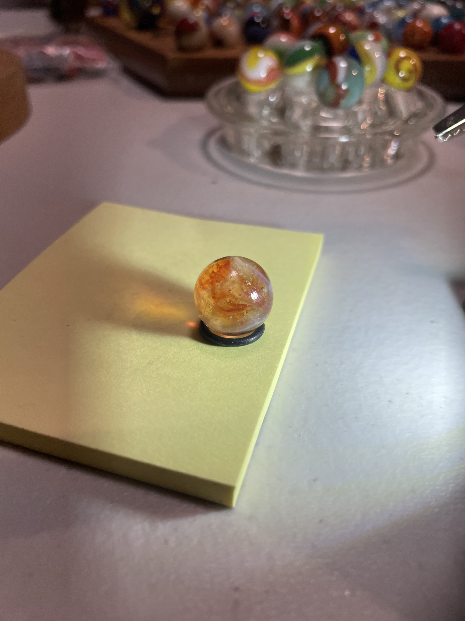 Carnelian Amber Swirl by Akro Agate