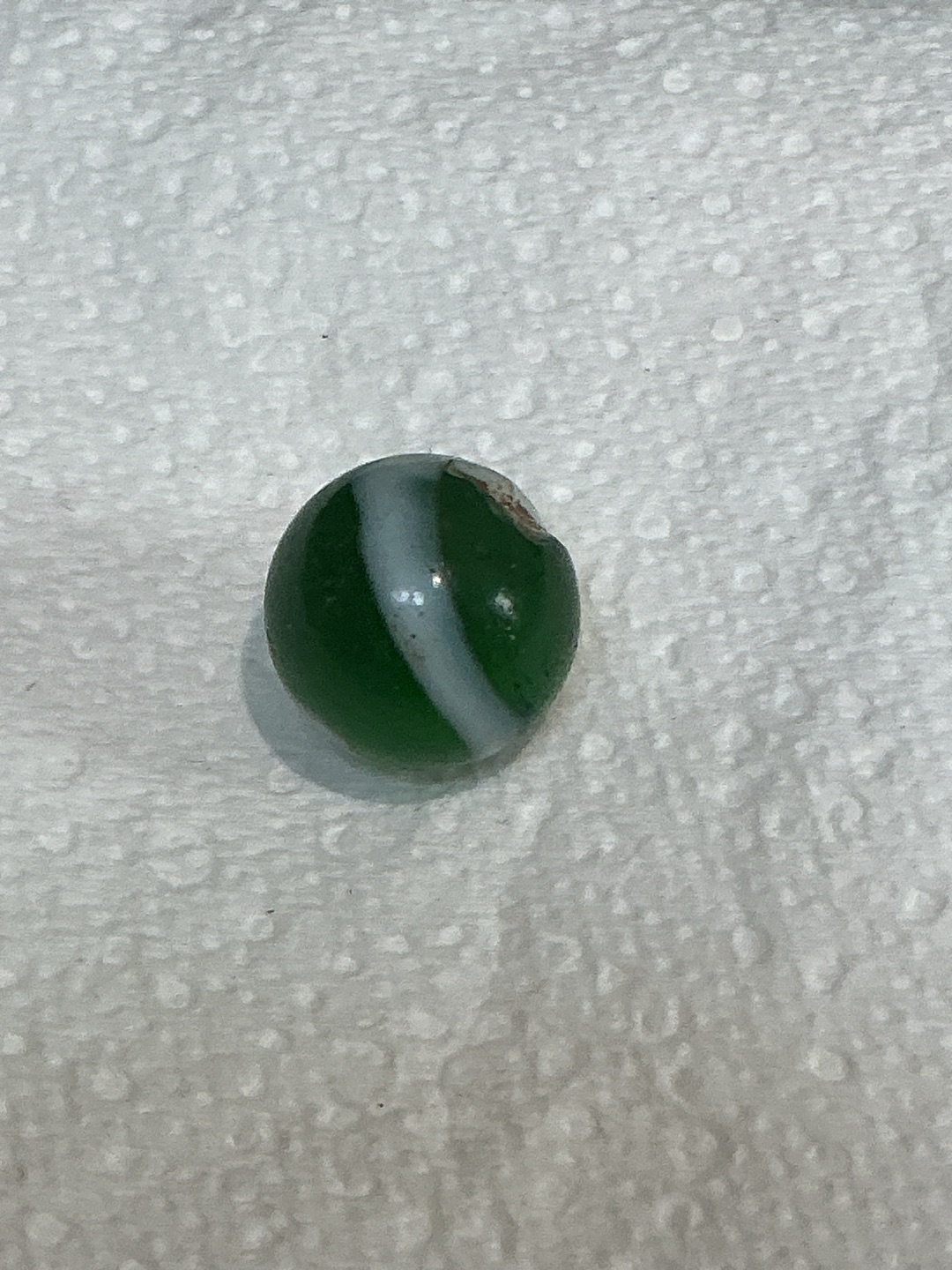 Green and White Swirl by Alley Agate, identification view