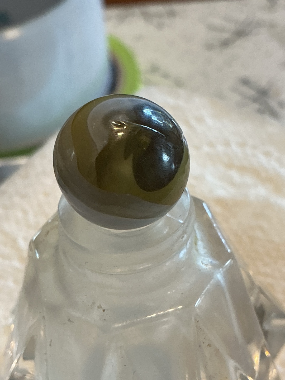 Olive and Cream Swirl by Alley Agate, identification view