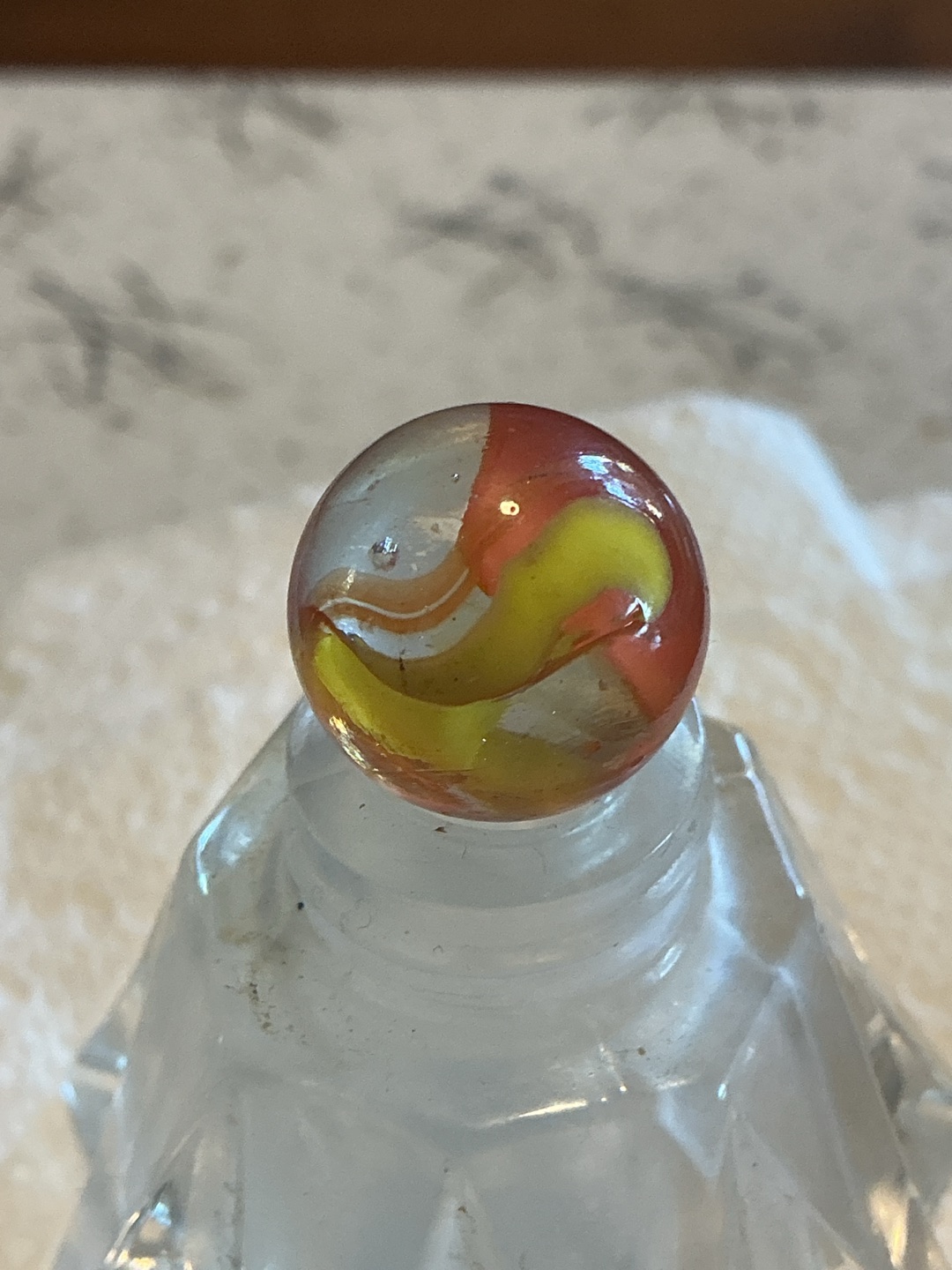 Banana (Red & Yellow) by Peltier Glass Co., identification view