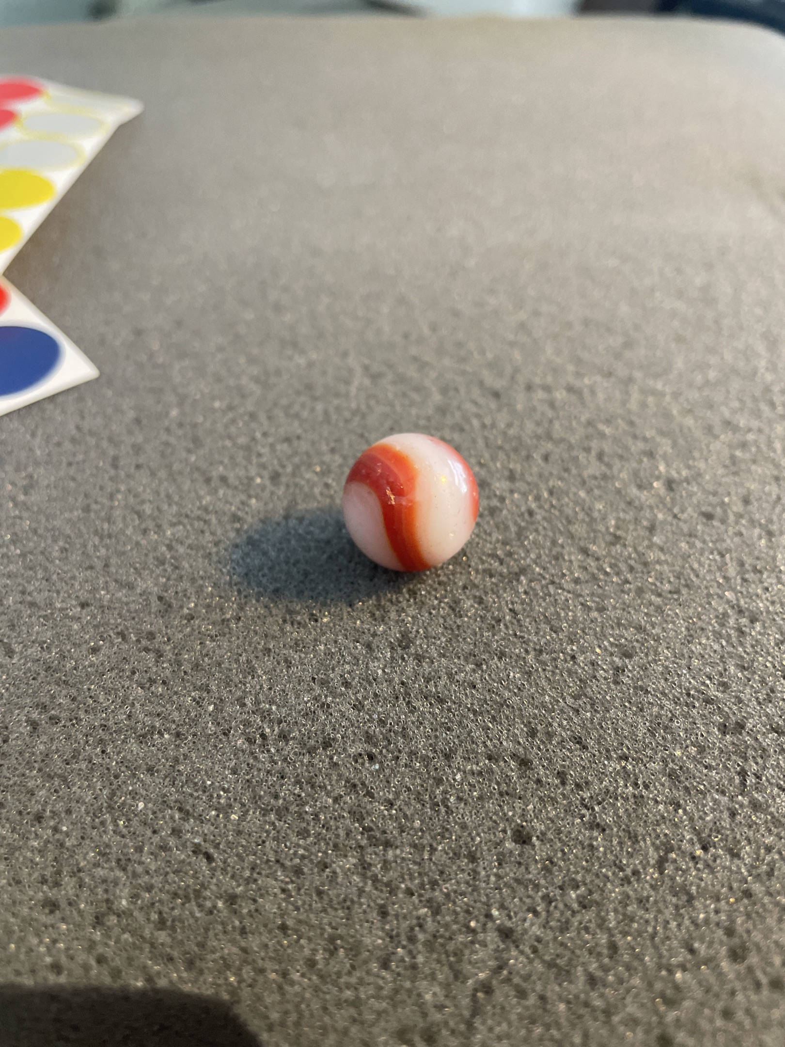 Red and White Patch by Akro Agate Company