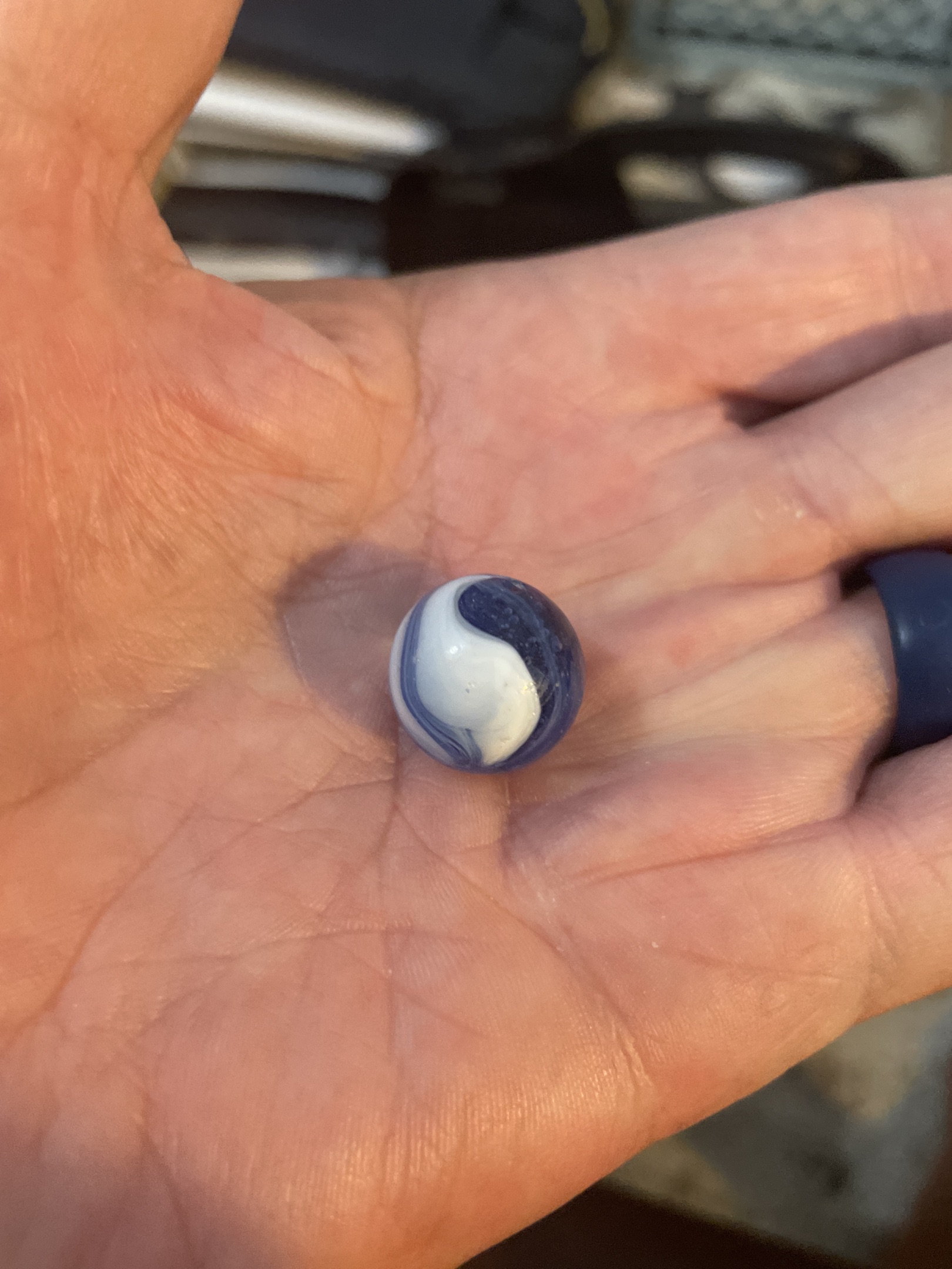 Prize (Blue and White) by Akro Agate Company