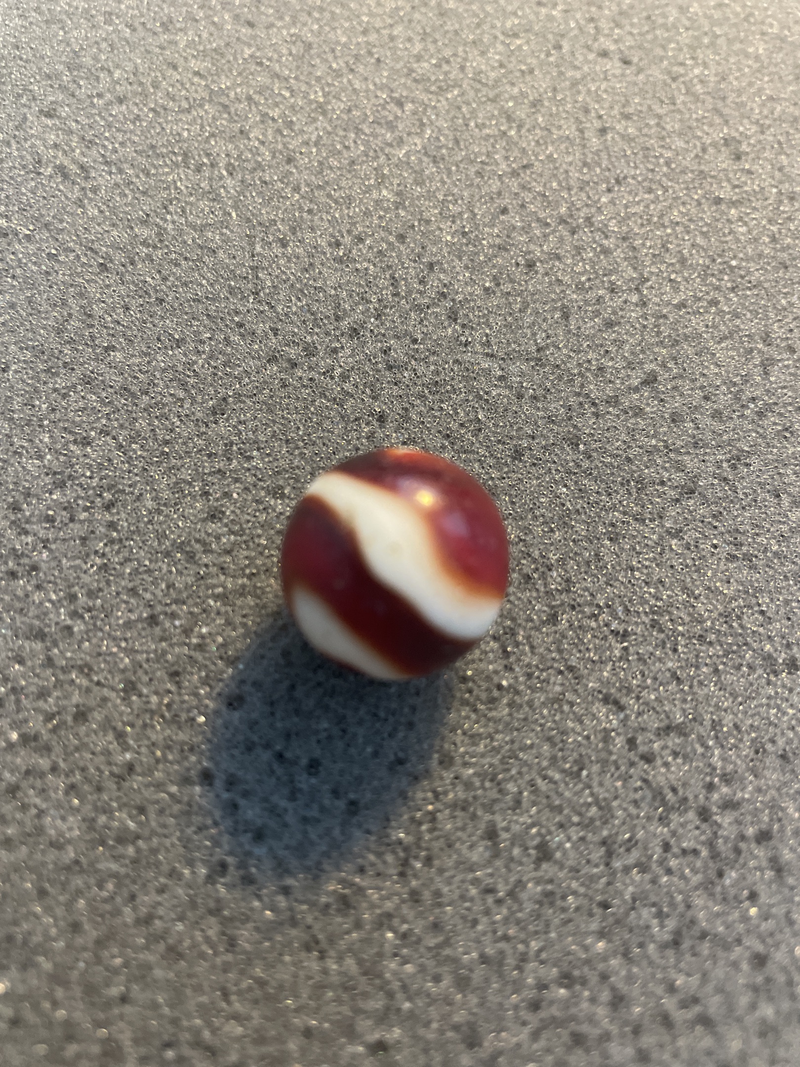 Prize Name (Red and White) by Akro Agate Company