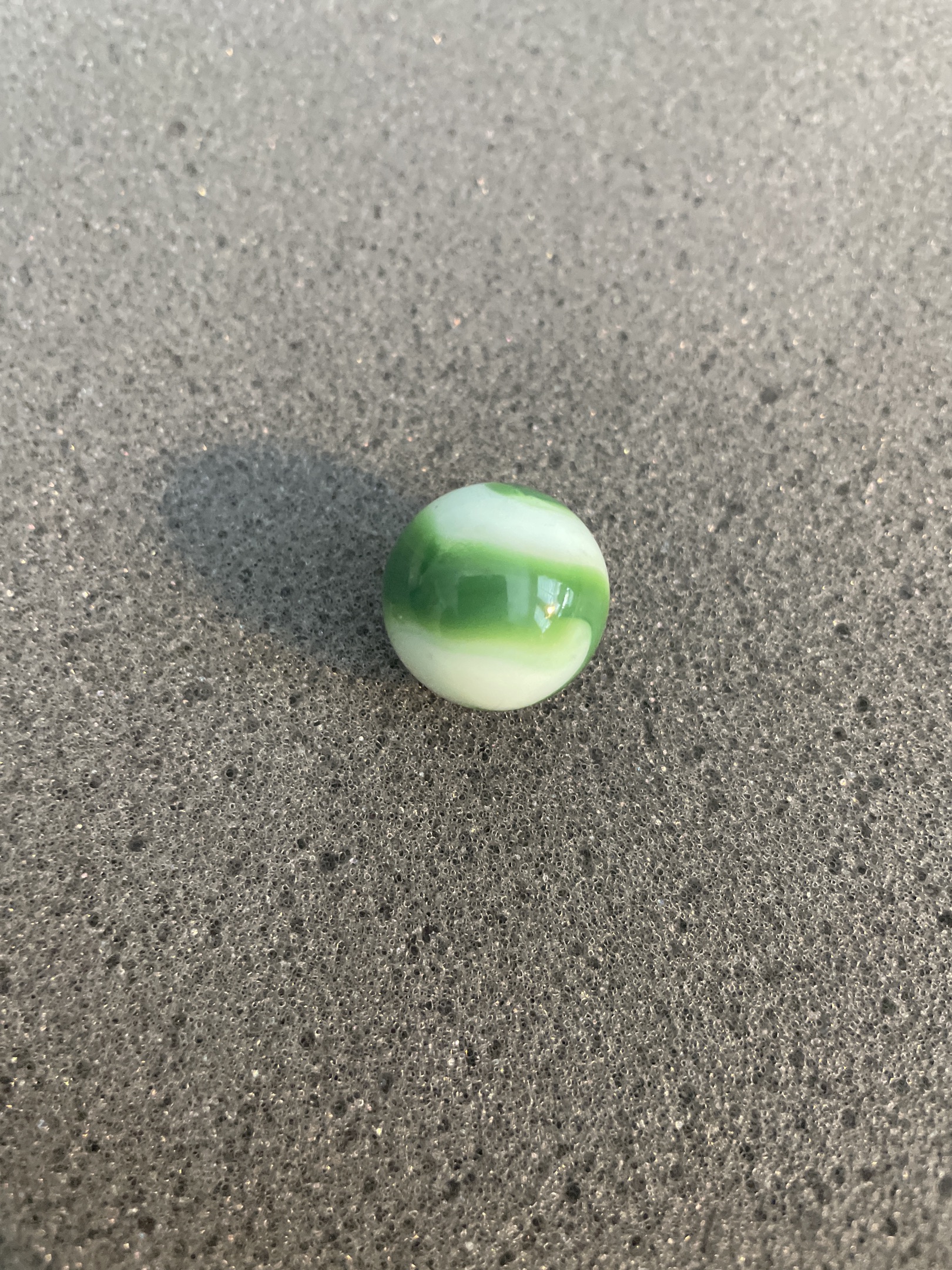 Green and White Ribbon Swirl by Alley Agate