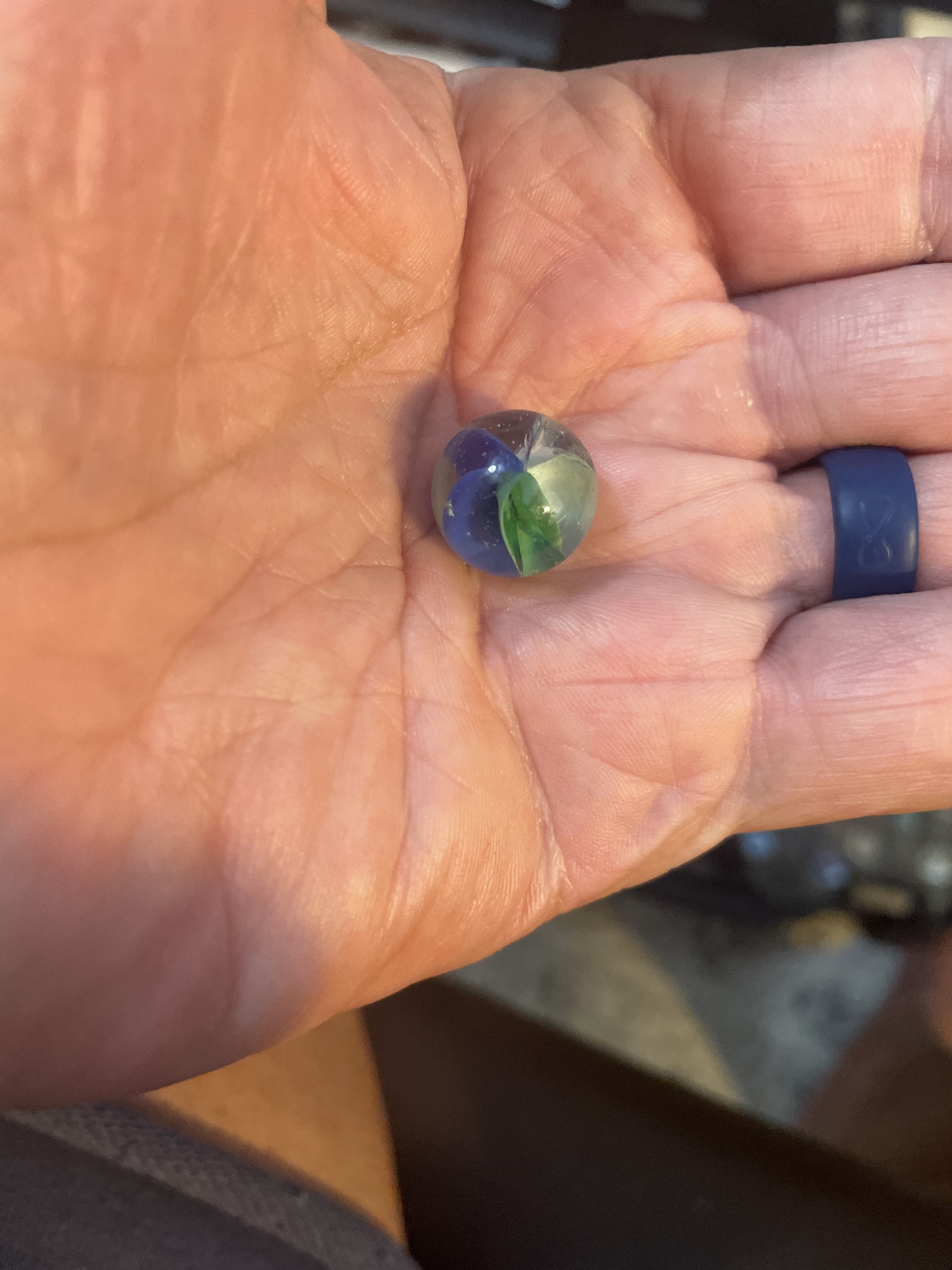 Dual-Color Cat's Eye (Blue & Green) by Vitro Agate Company