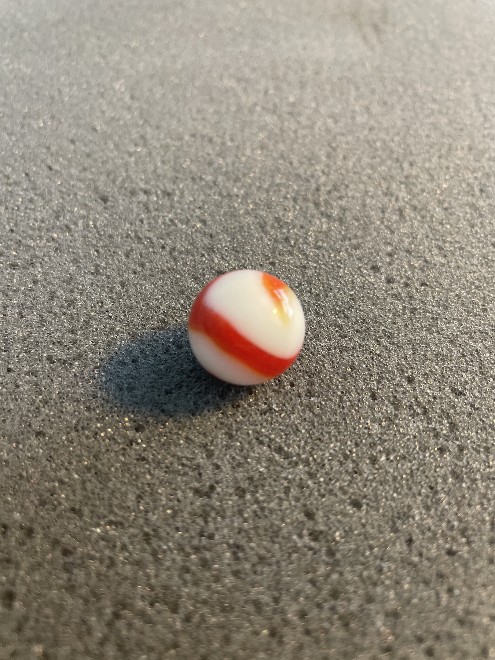 Red and White Swirl by Akro Agate