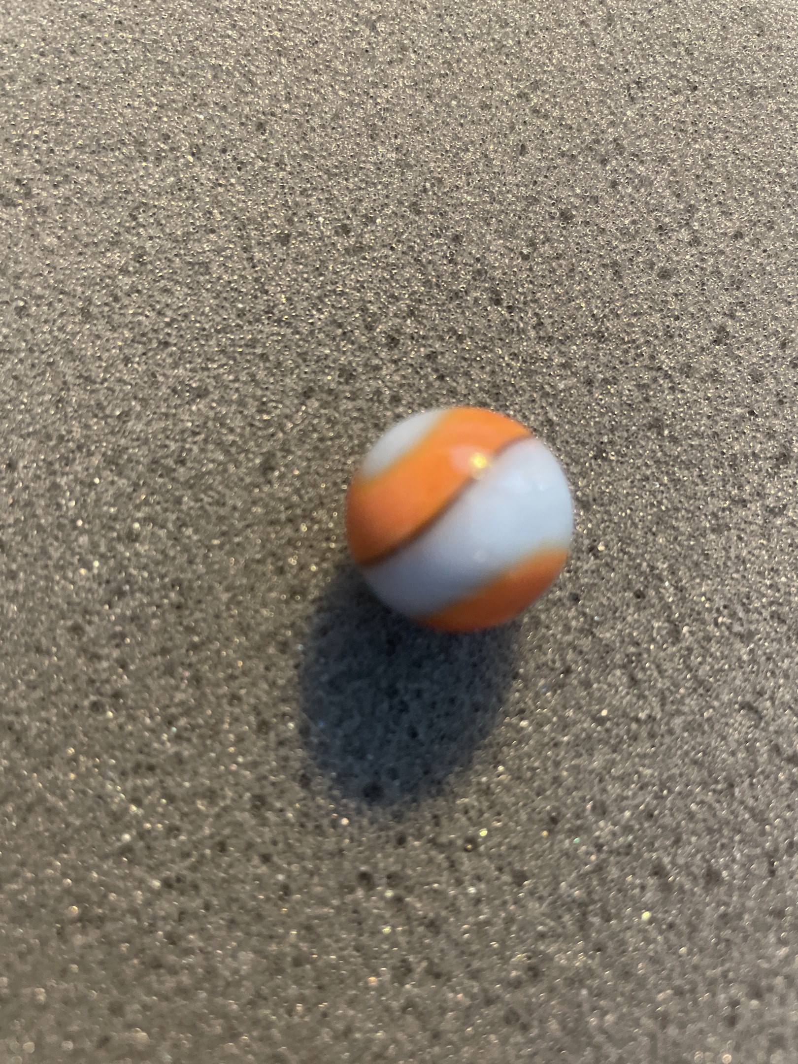 Orange Corkscrew by Akro Agate Company, identification view