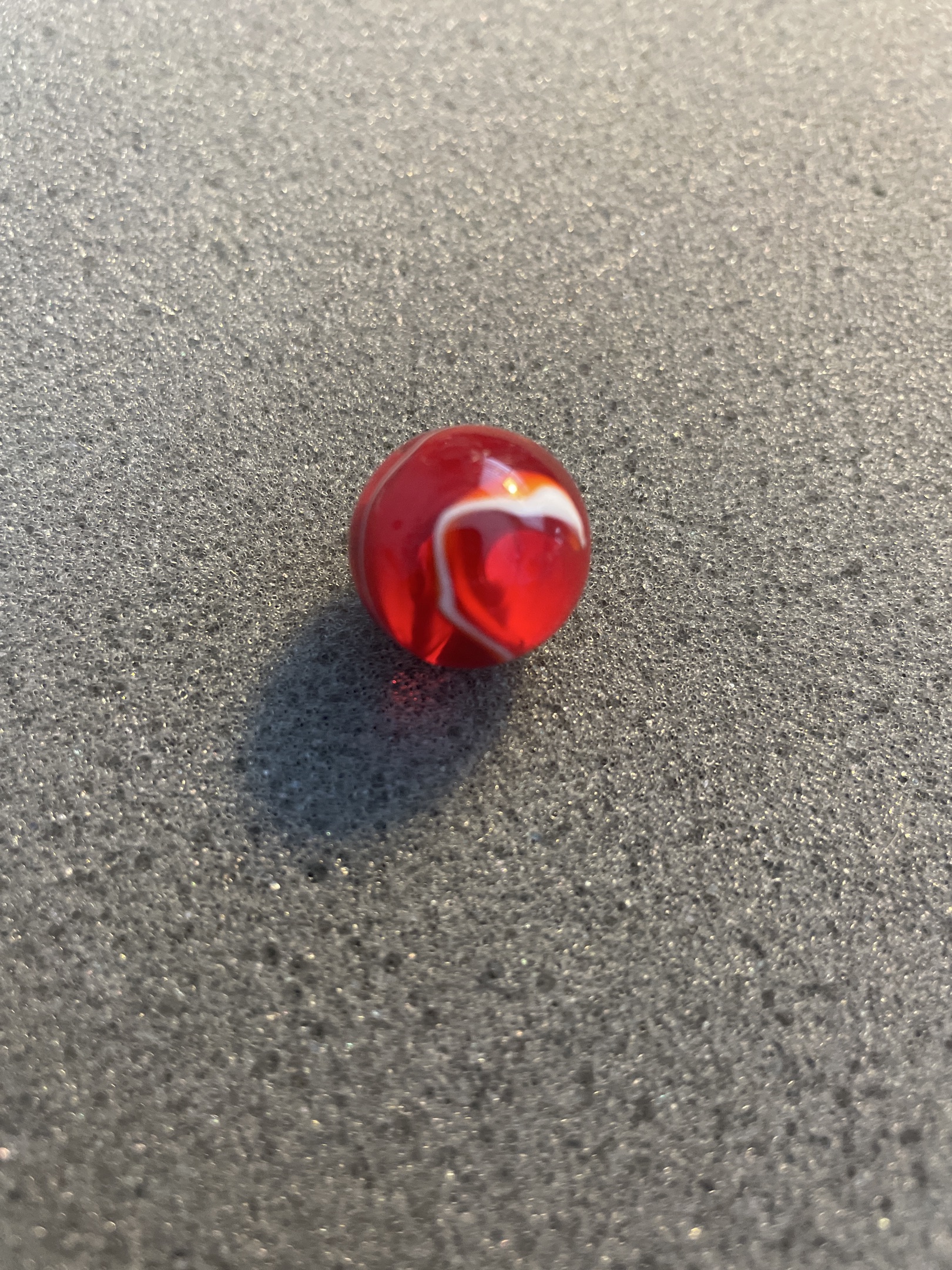 Red and White Conqueror by Vitro Agate Company