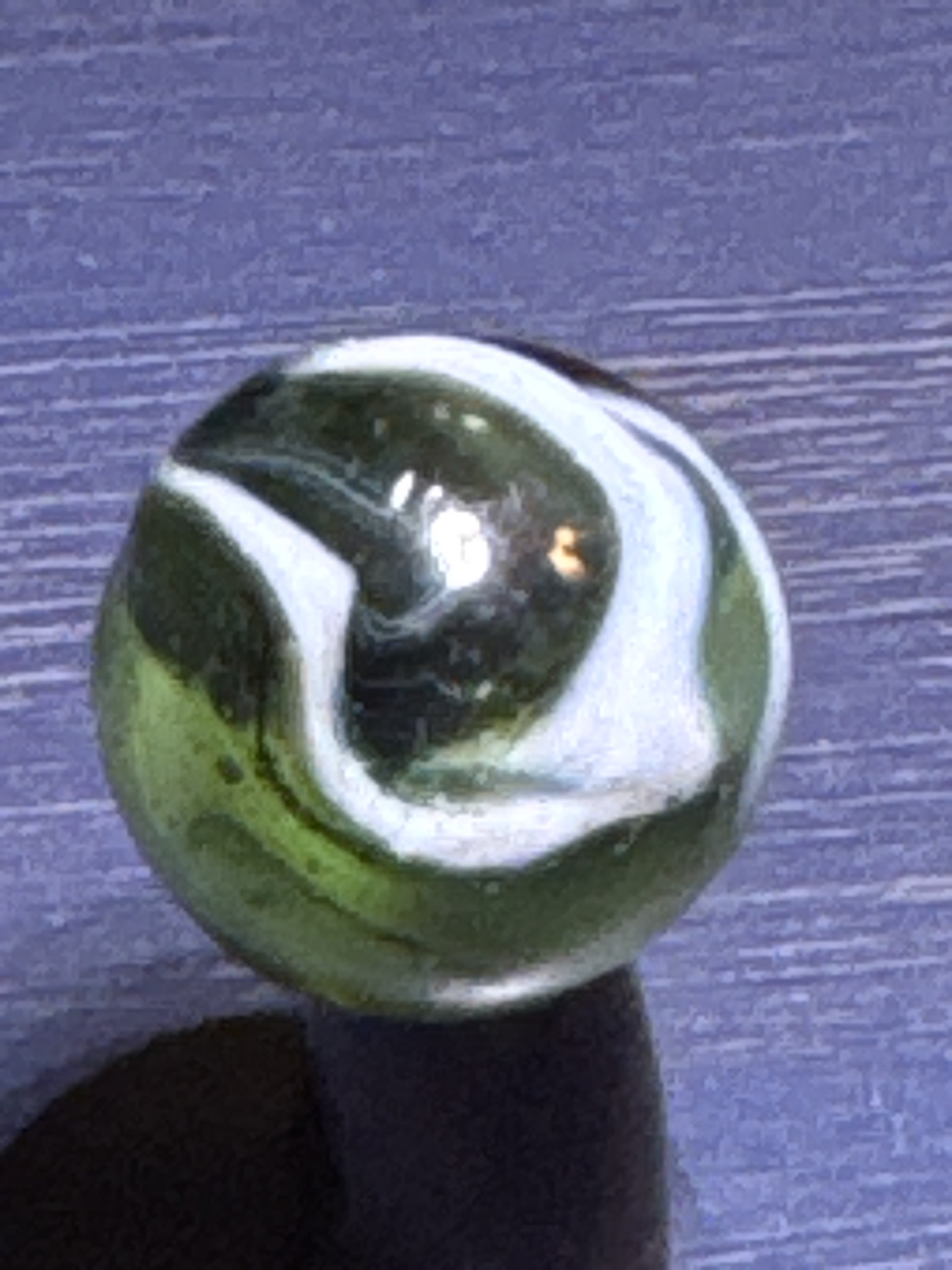 Green and White Swirl by Vitro Agate Company