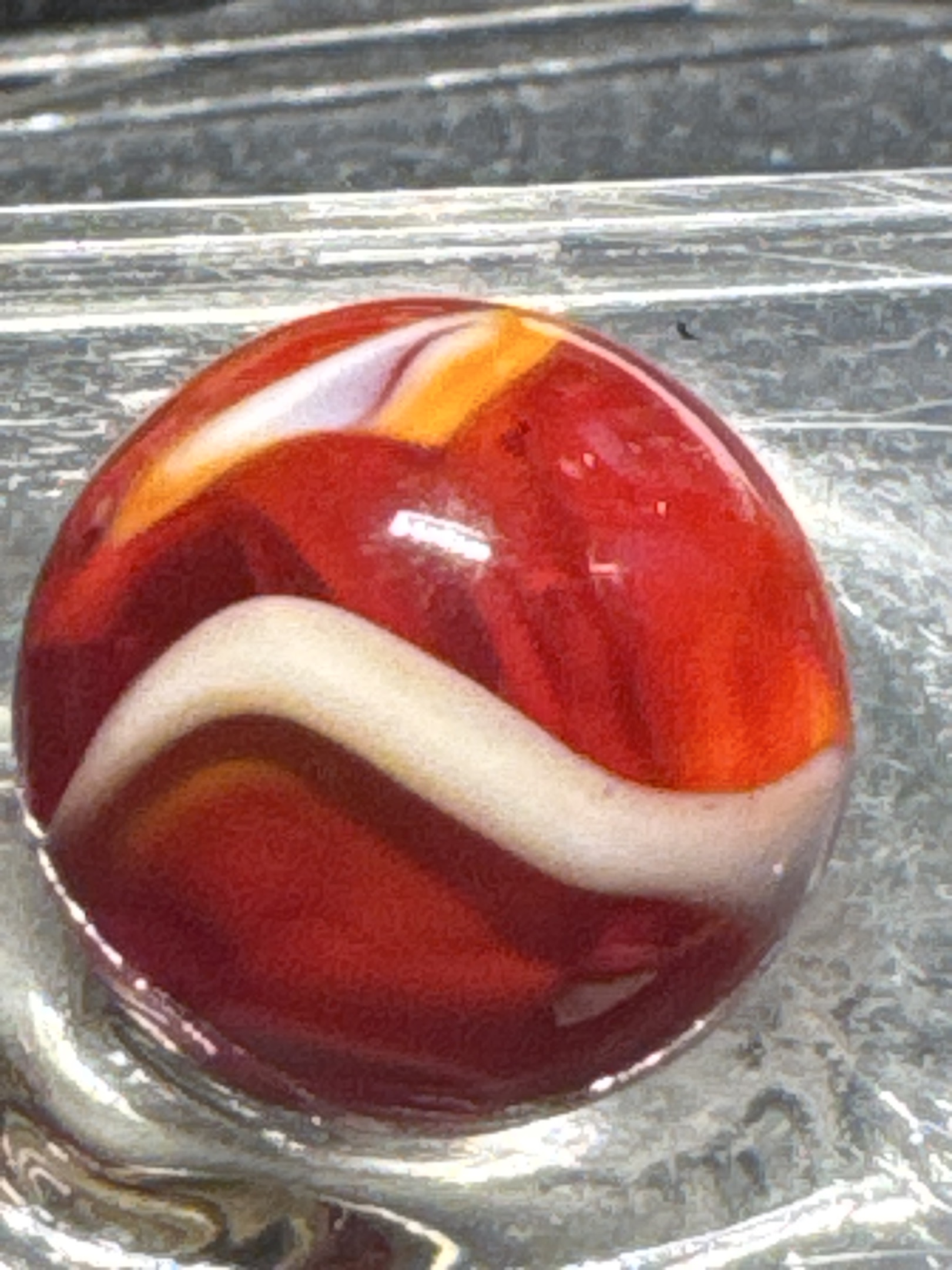 Carnelian Swirl by Akro Agate, identification view