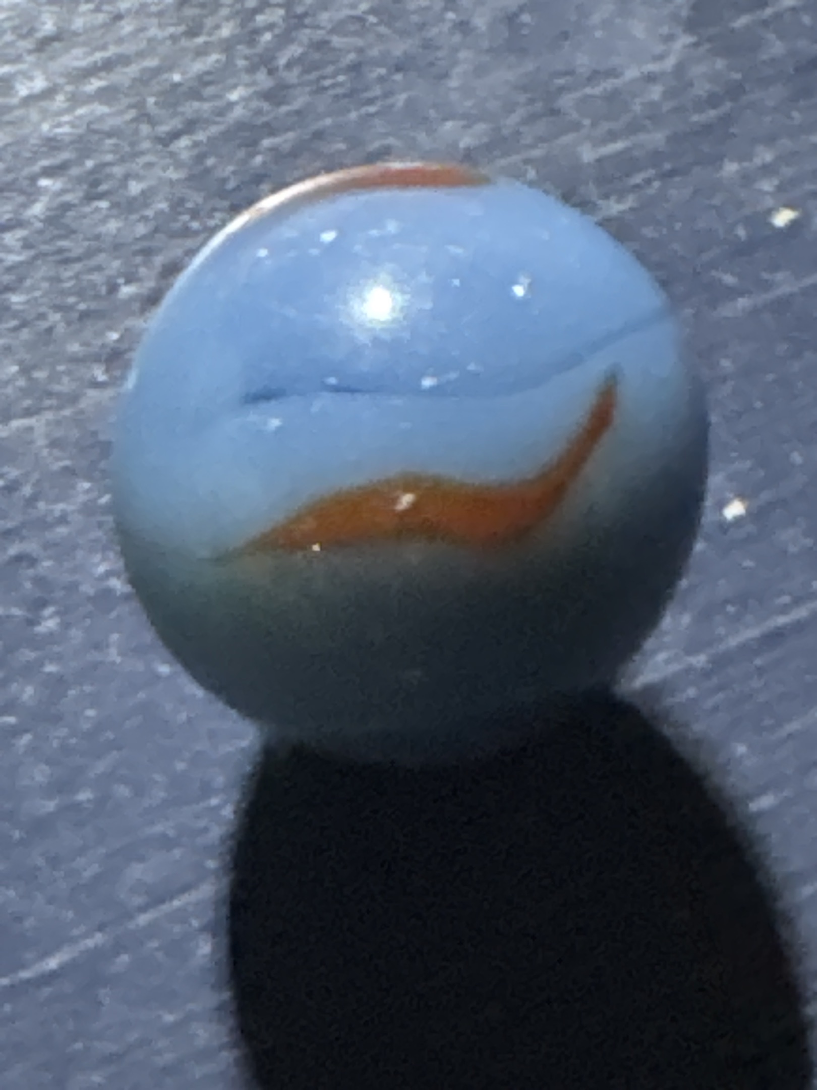 Opaque Swirl (Blue/Orange) by Akro Agate Company