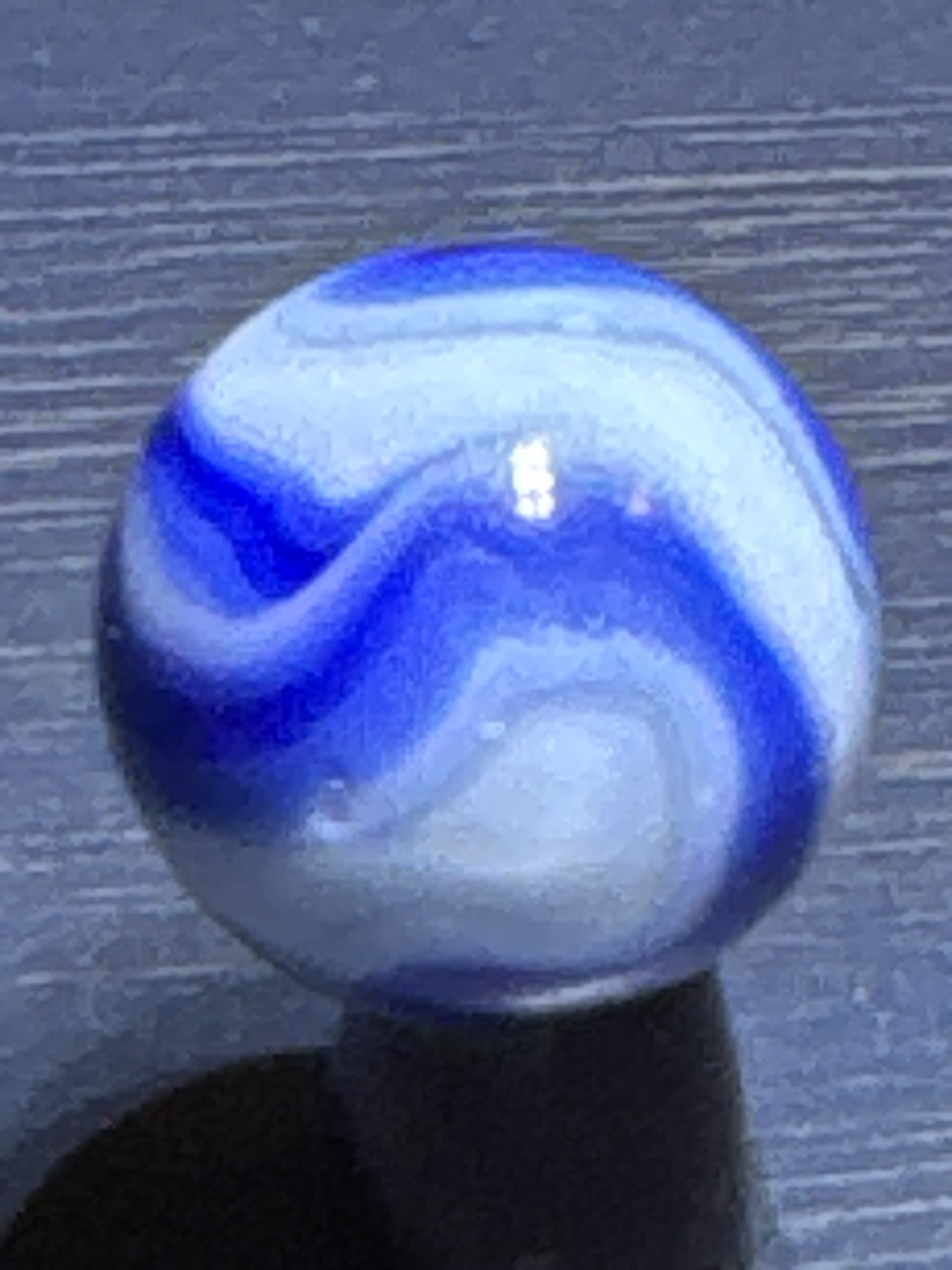 Blue and White Swirl by Alley Agate