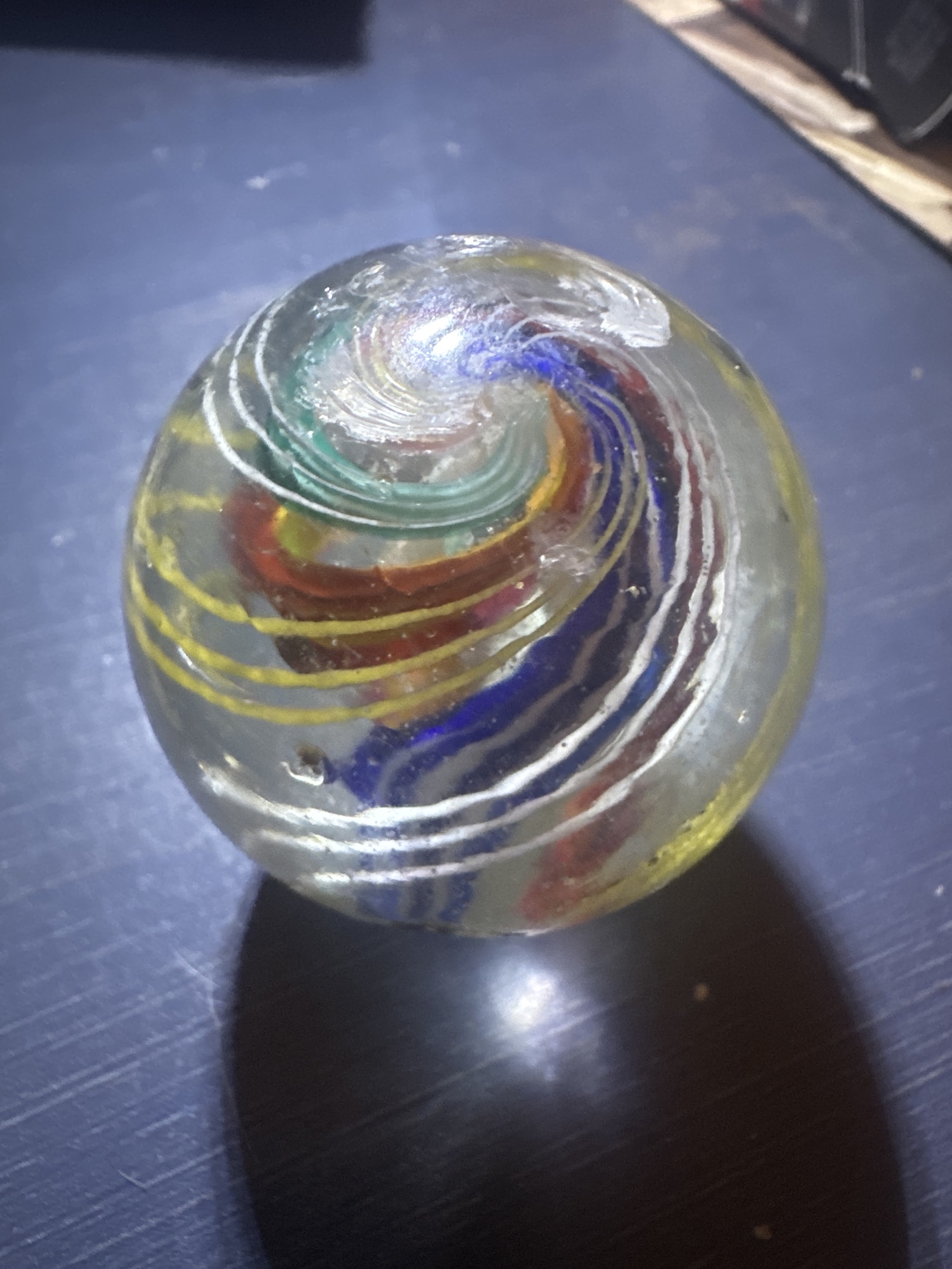 Latticinio Core Swirl by German Glassblowers (Lauscha Region)