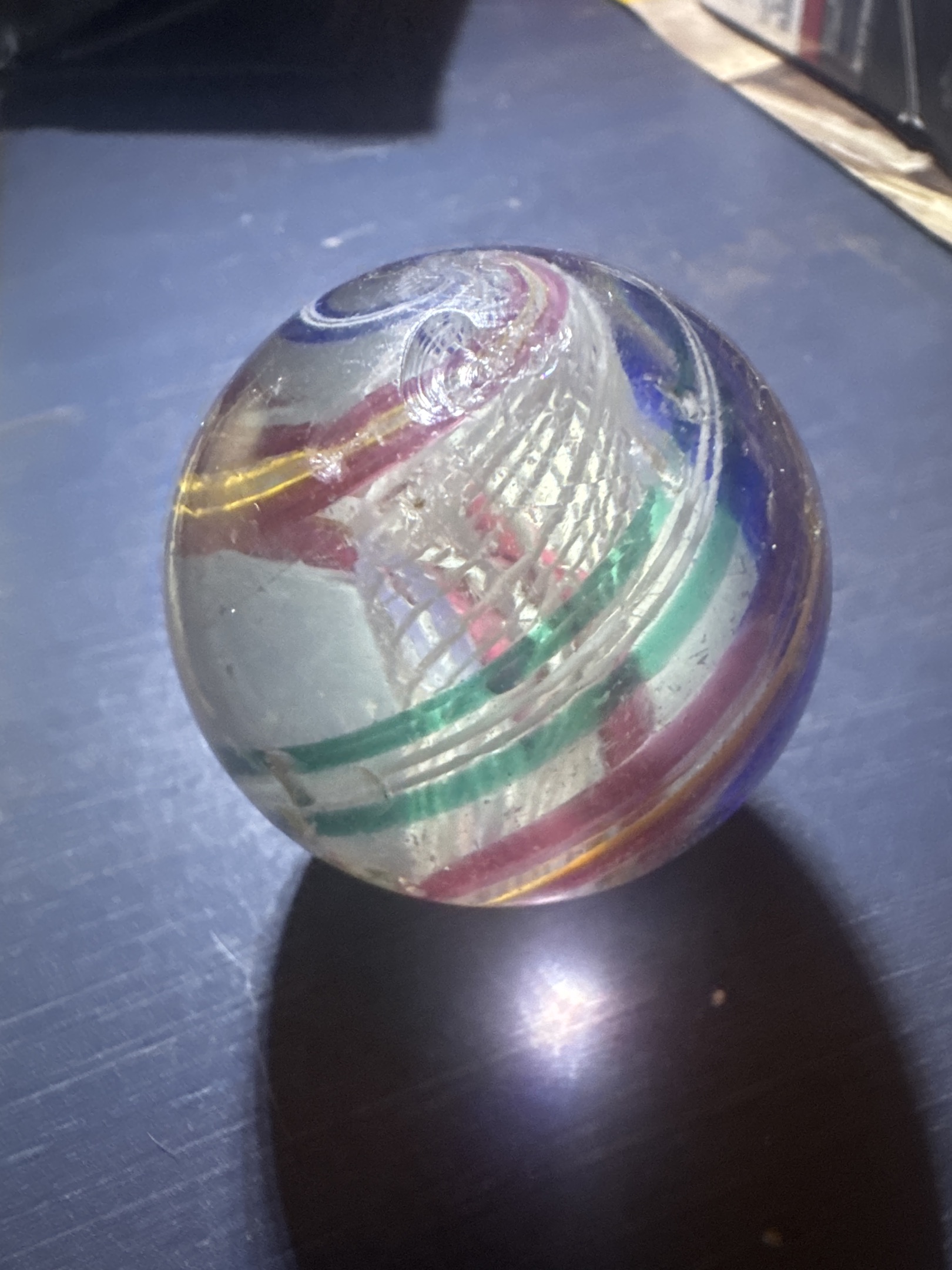 Latticinio Core Swirl by German Glass Masters (Thuringia)