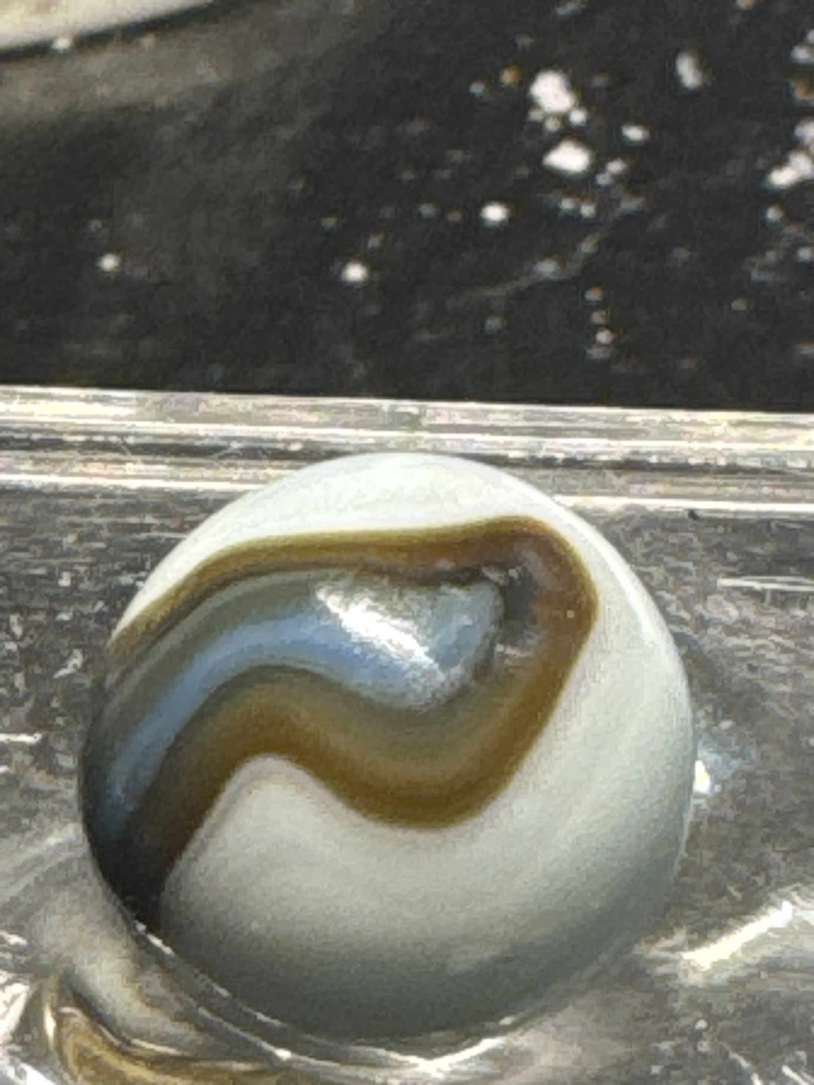 Blue and Brown Swirl by Alley Agate, identification view