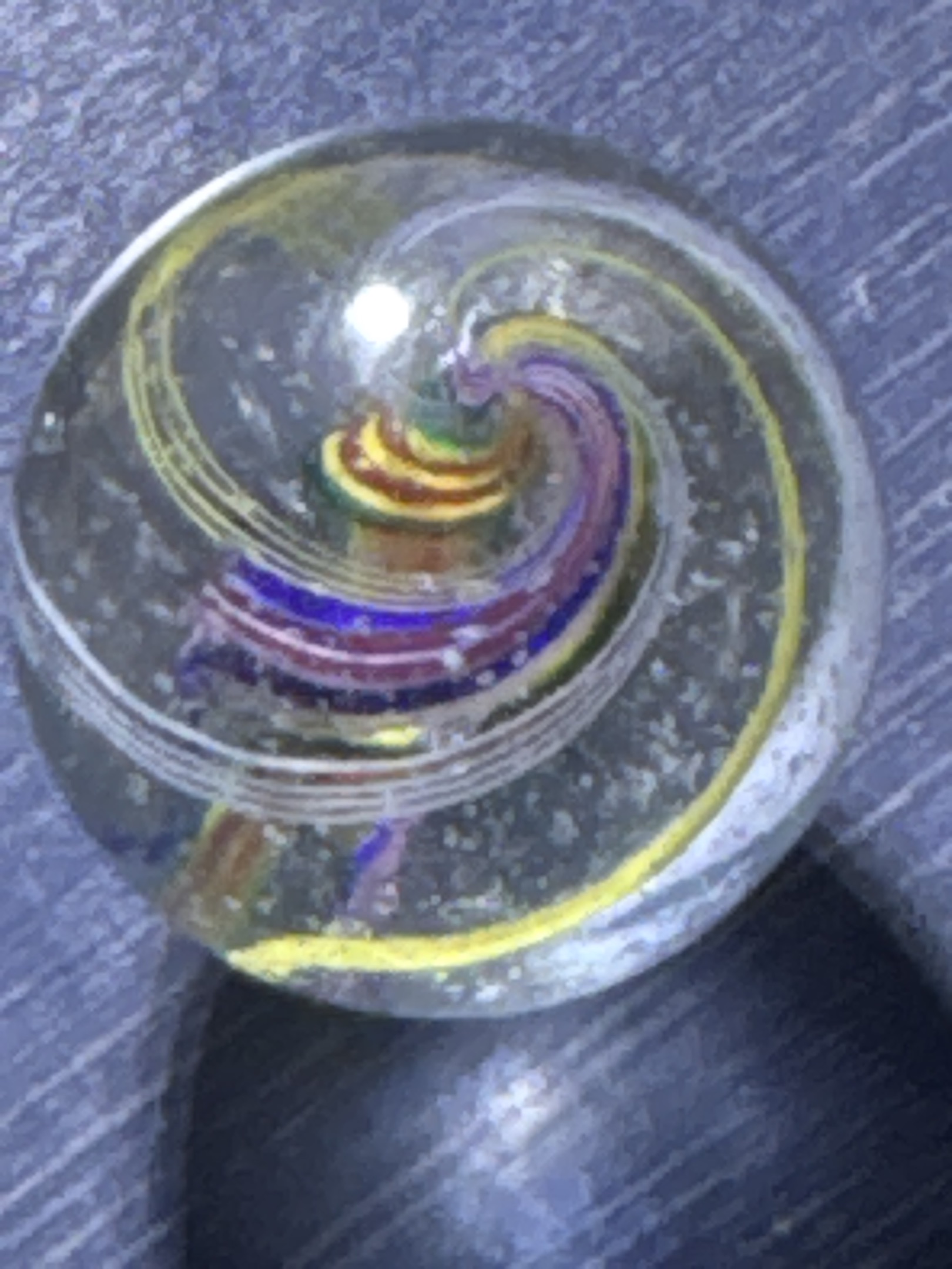 Multi-Color Latticinio Core Swirl by German Glass Masters (Handmade)