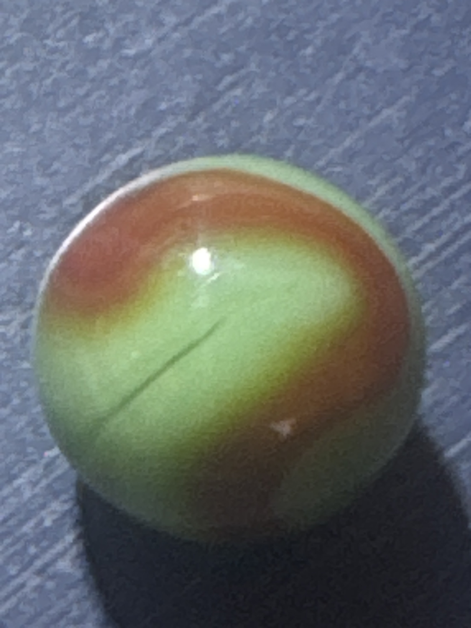 Lime Green and Red Ribbon by Vitro Agate Company