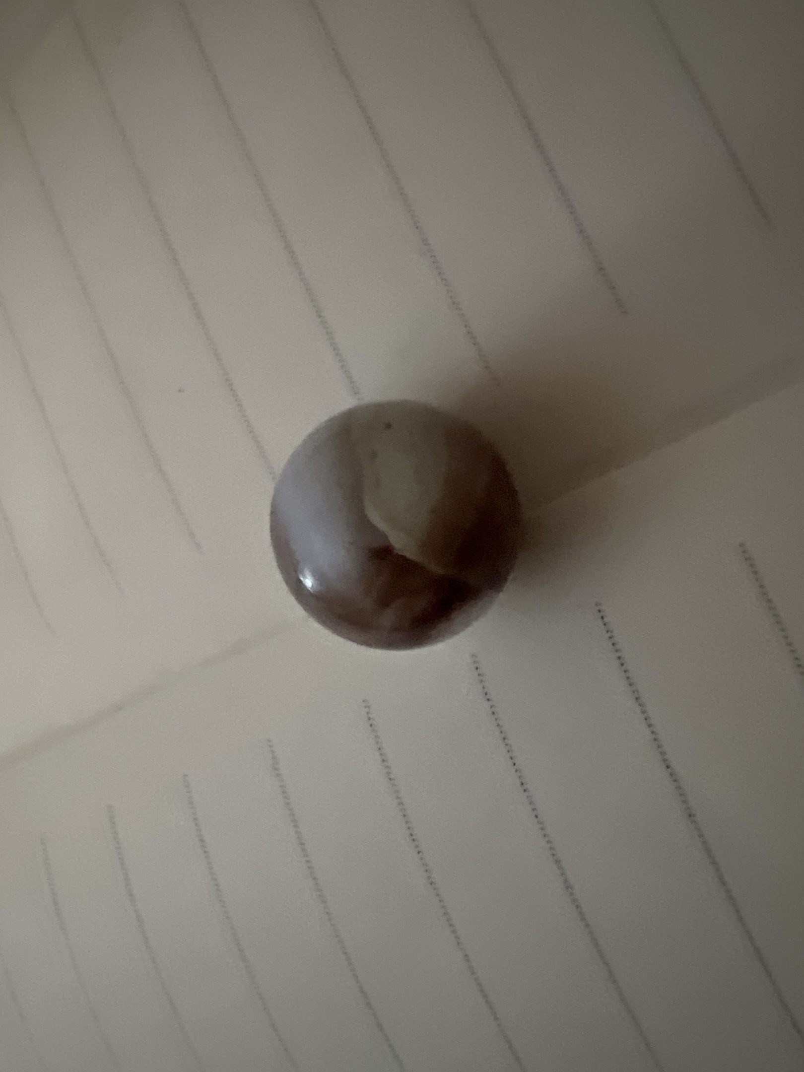 Whitie (Brown) by Vitro Agate Company, identification view