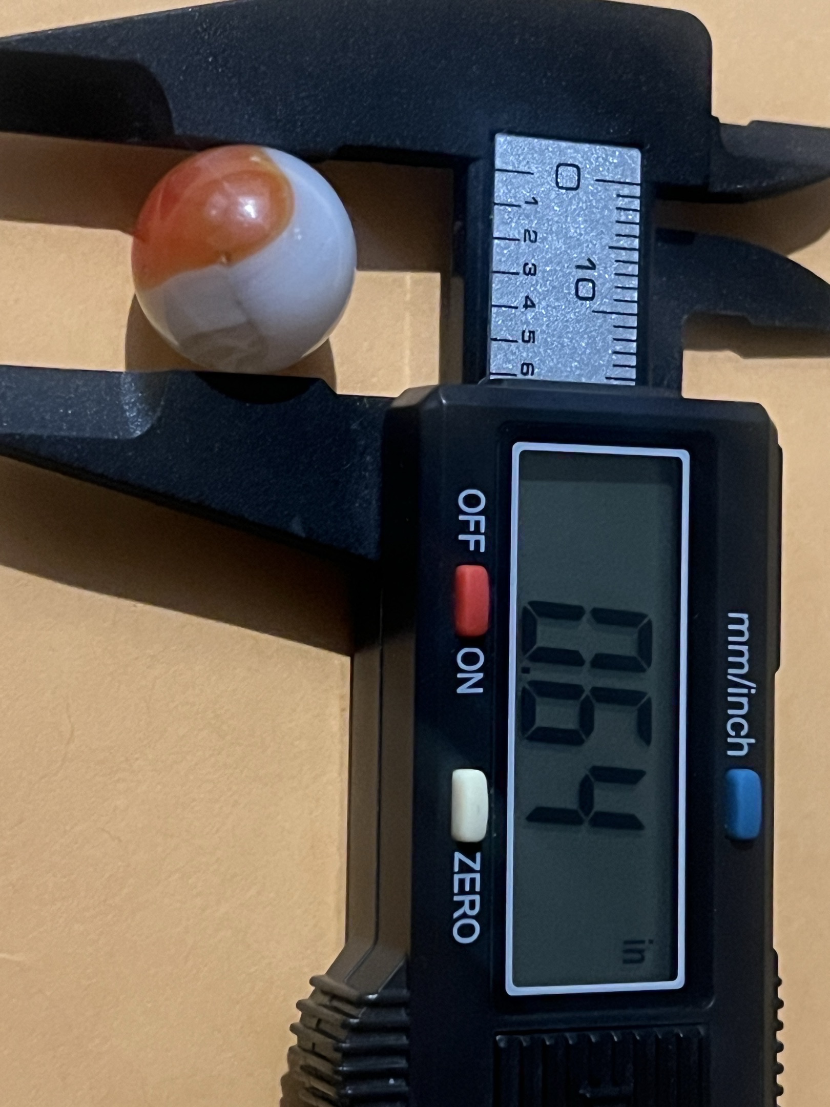 Orange Patch by Akro Agate Company, identification view