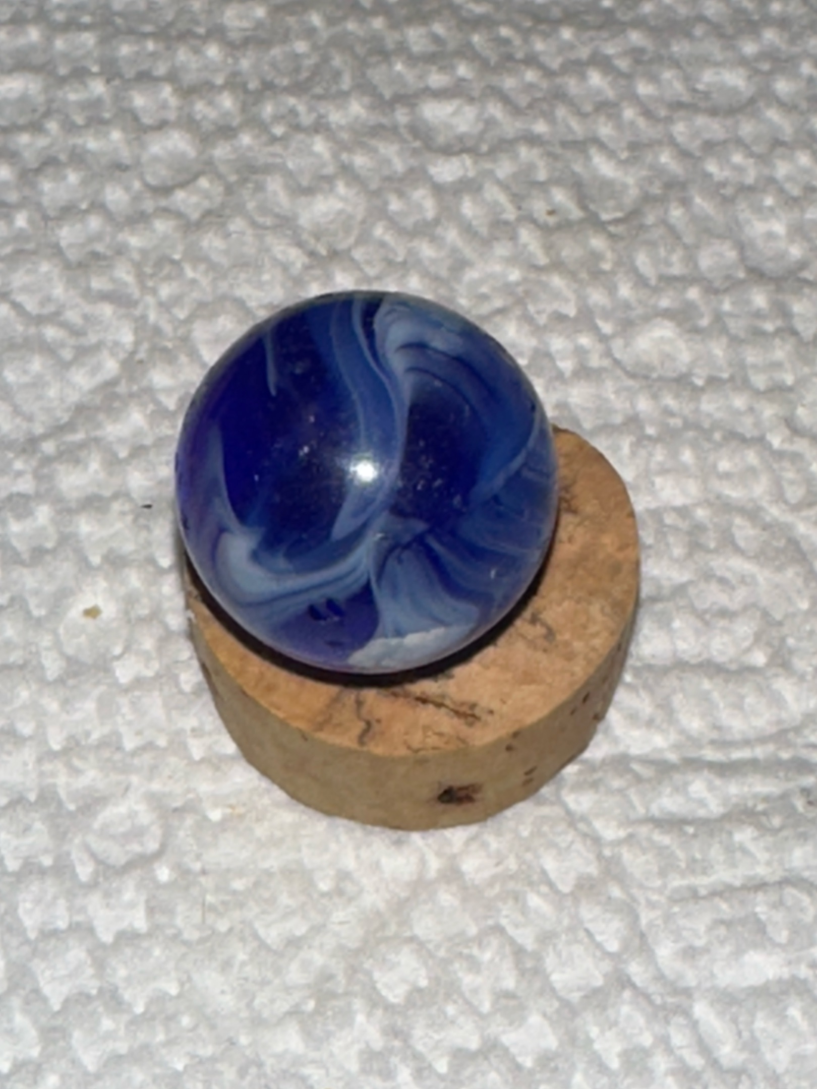 Blue and White Swirl by Alley Agate, identification view