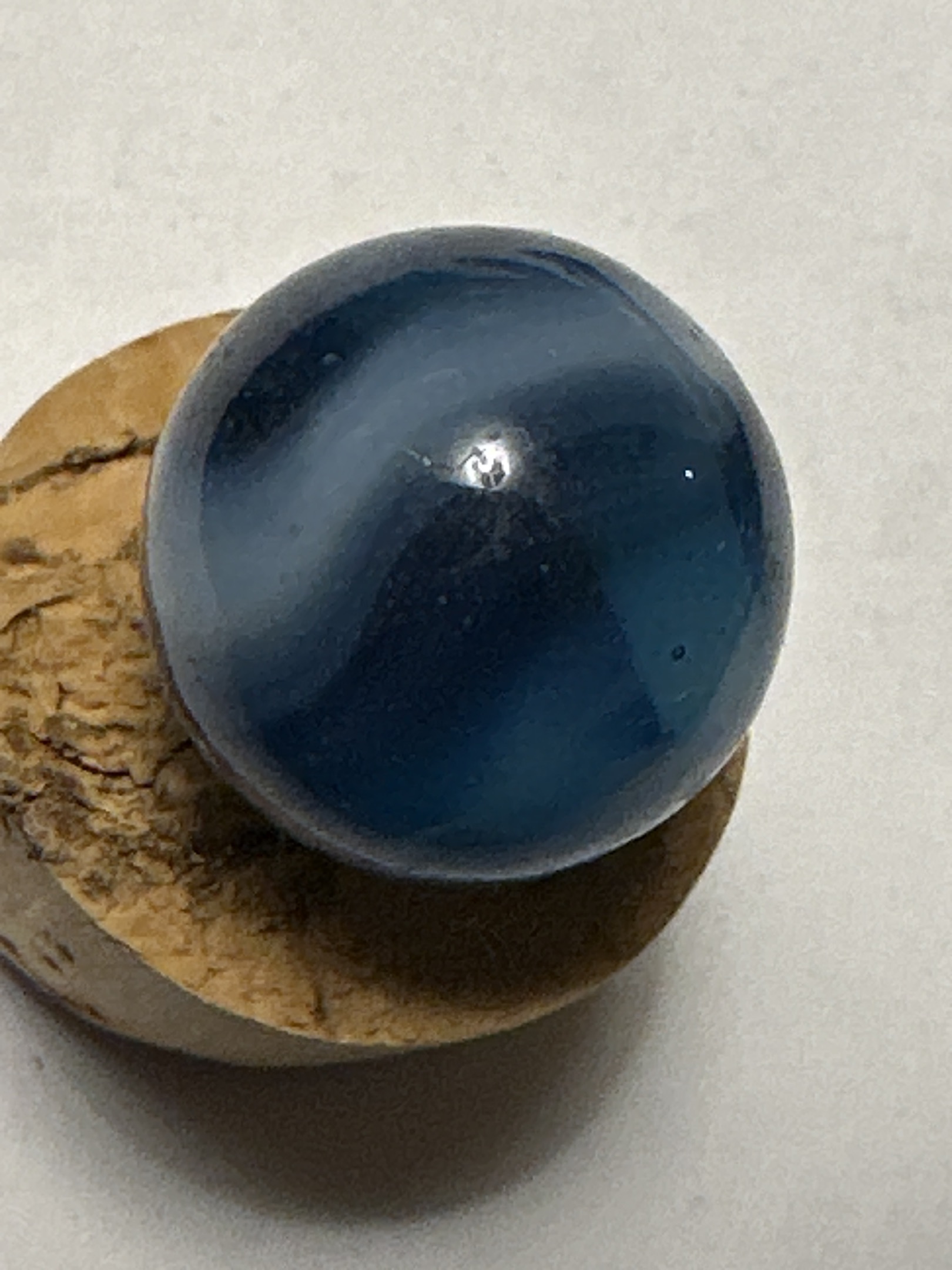 Blue and White Swirl by Alley Agate, identification view