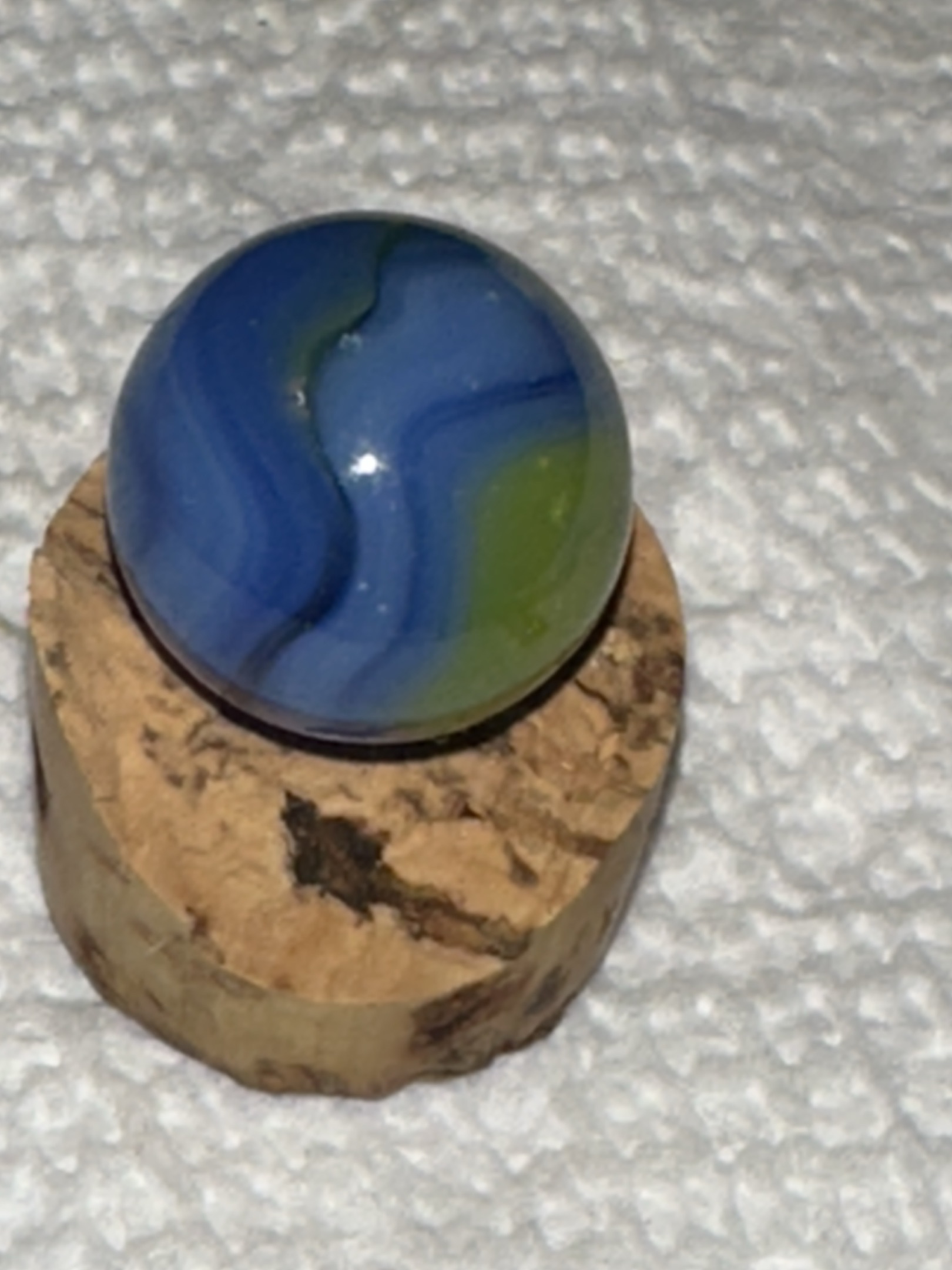 Blue and Lime Swirl by Alley Agate Company