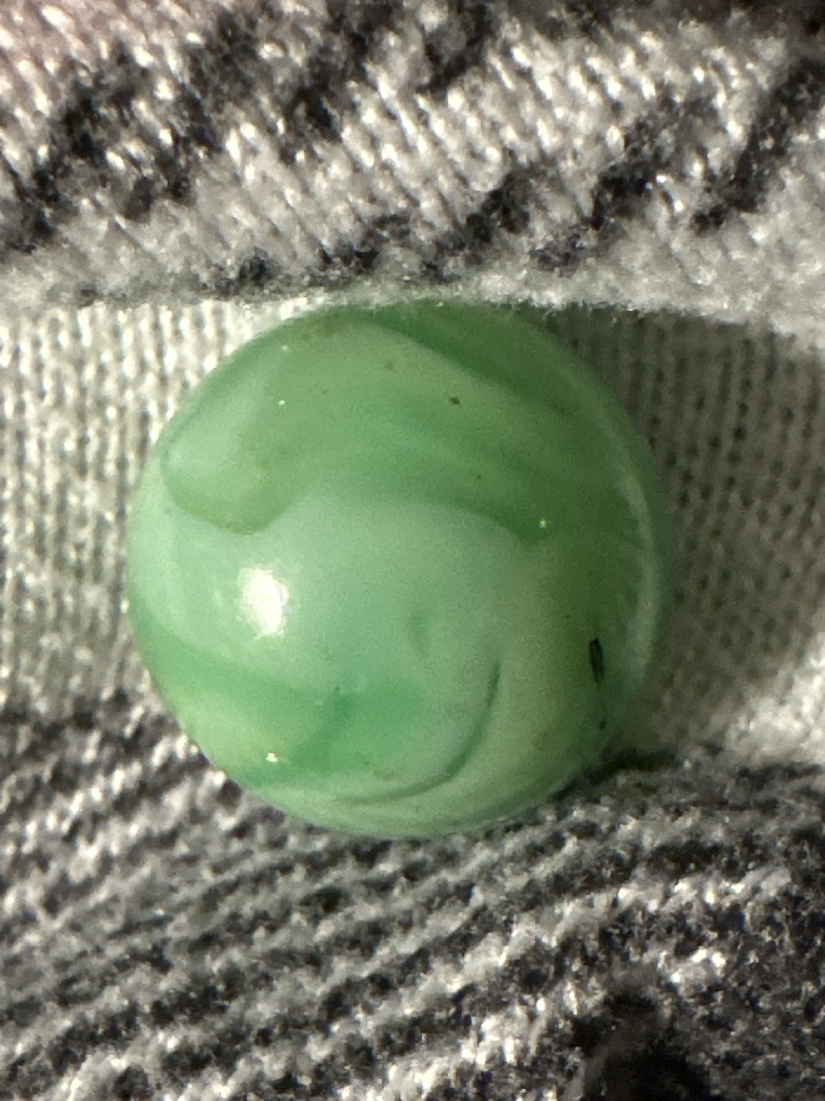 Green Slag by Akro Agate Company, identification view