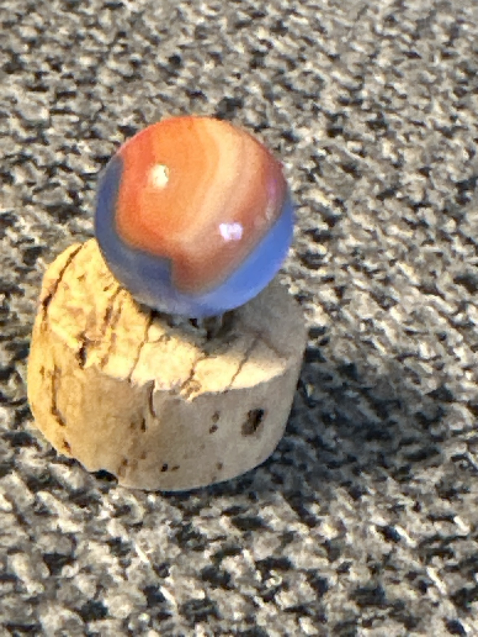 Orange and Blue Patch by Akro Agate, identification view
