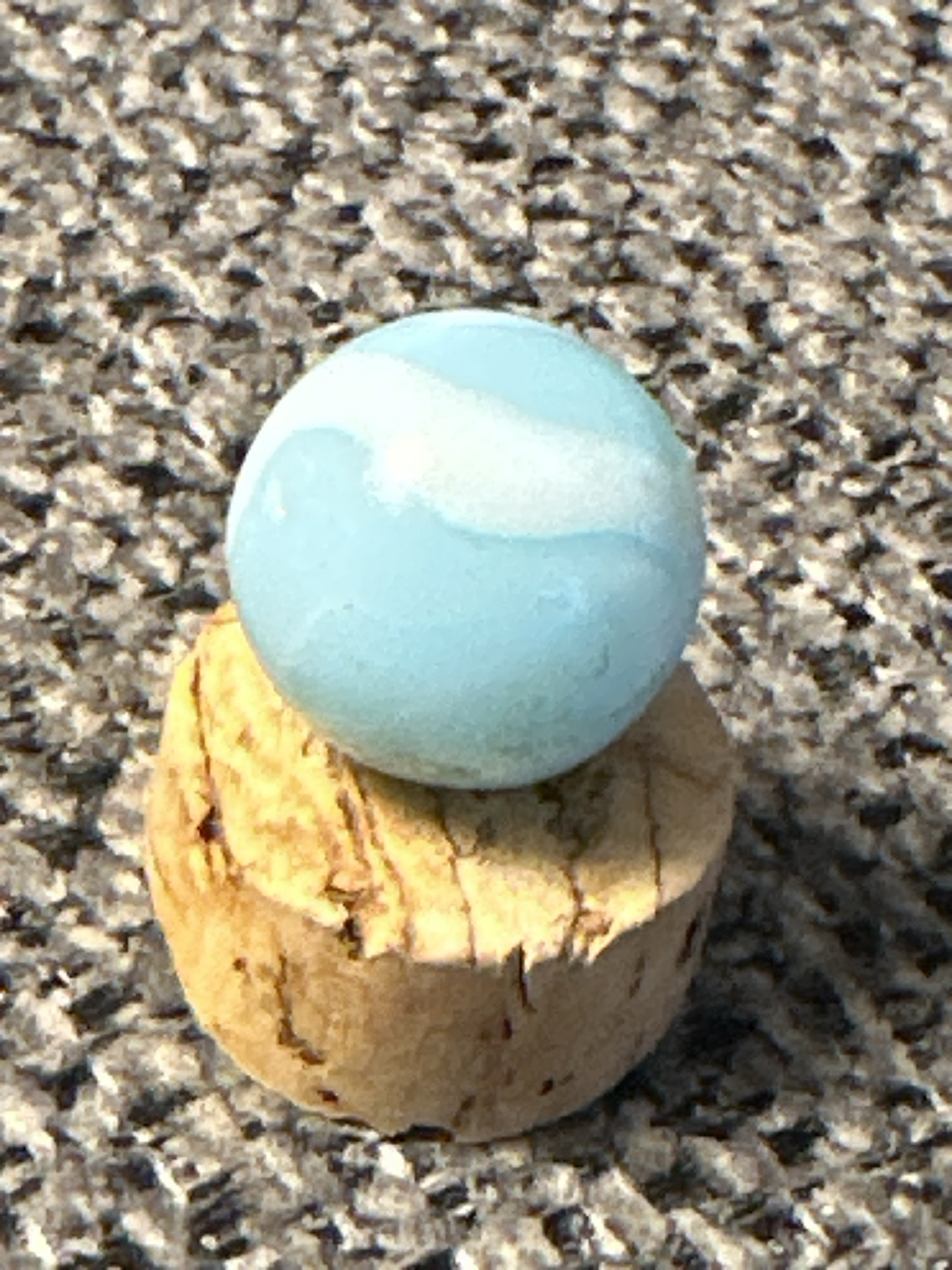 Blue and White Swirl by Alley Agate, identification view