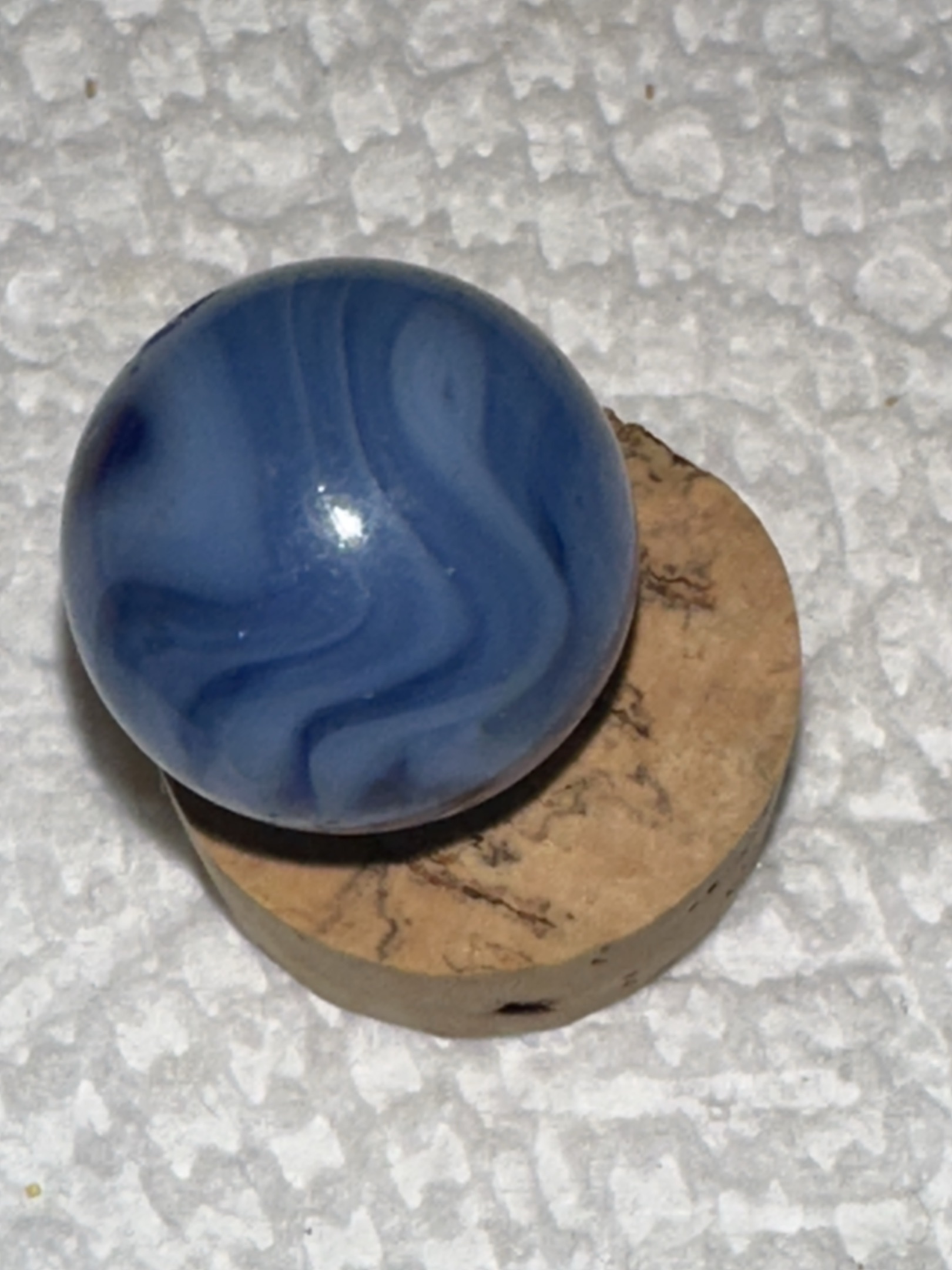 Blue Slag by Akro Agate Company, identification view
