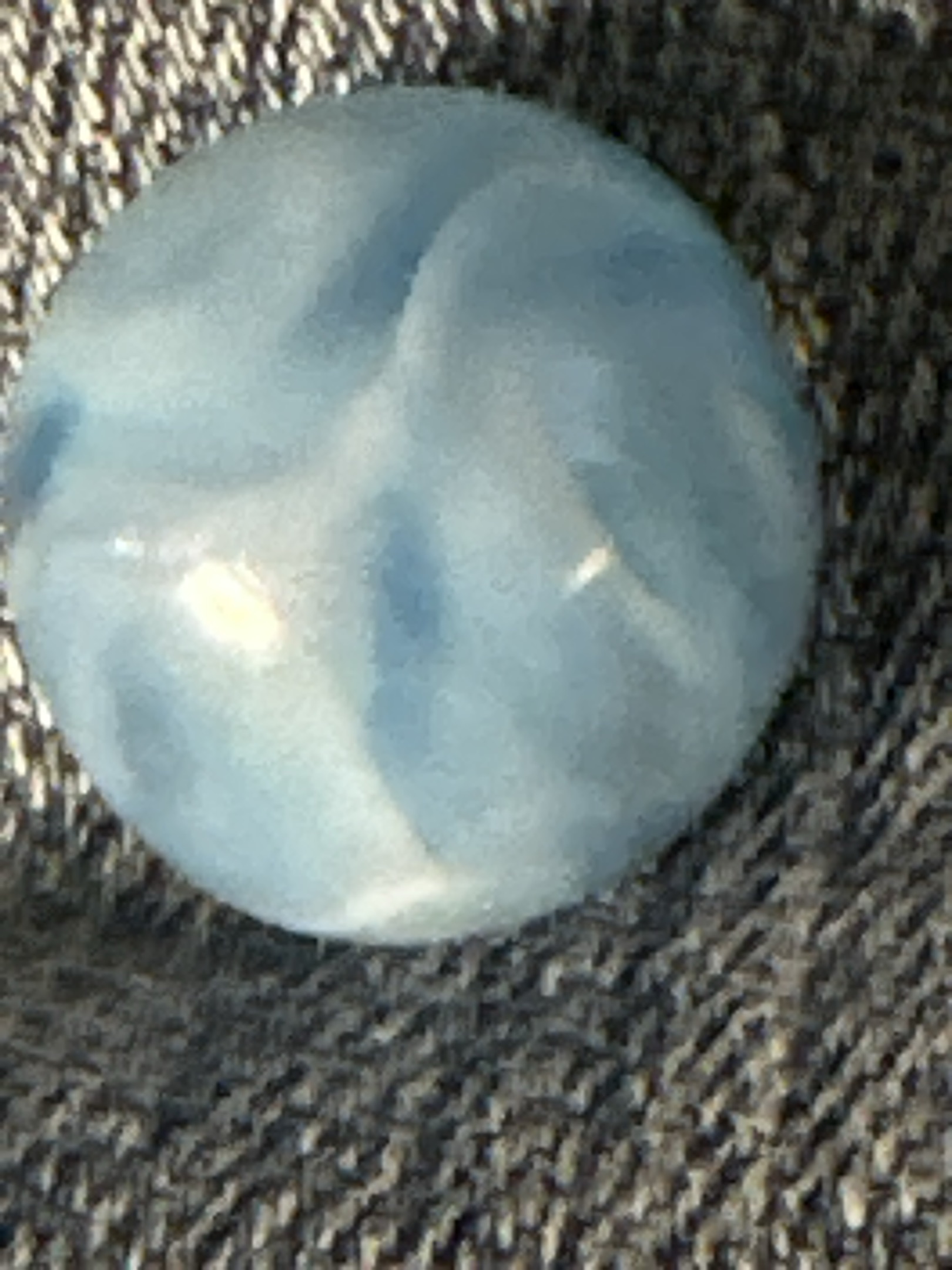 Blue Slag by Akro Agate Company, identification view