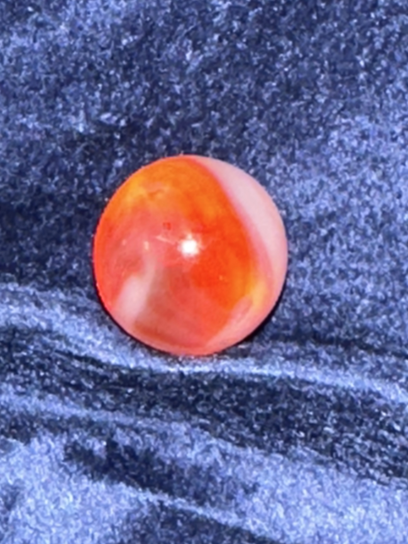 Orange Conqueror by Vitro Agate Company, identification view