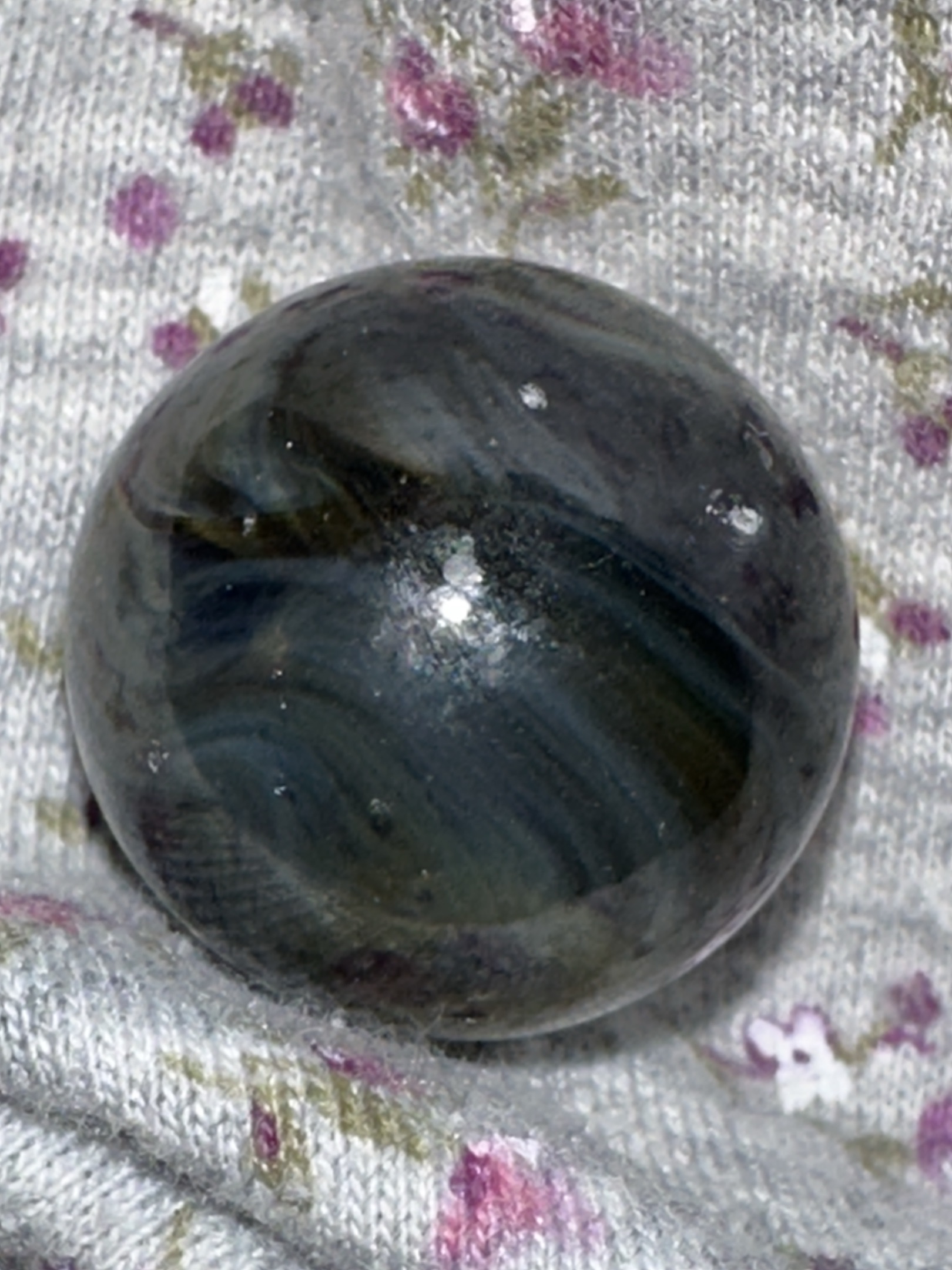 Blue and Brown Swirl by Akro Agate Company