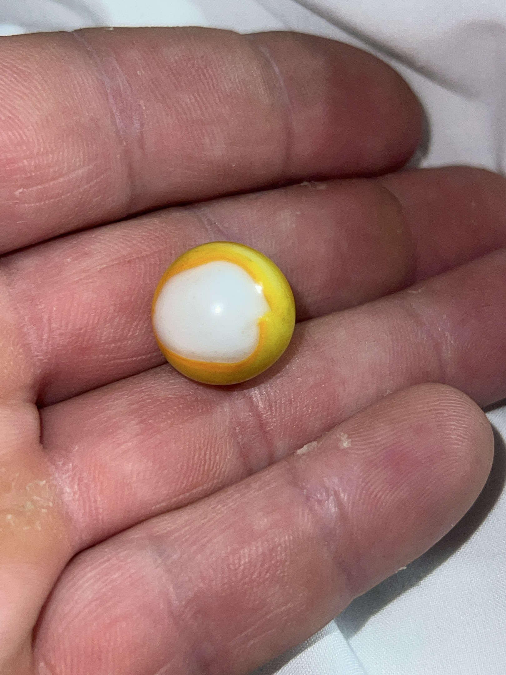 Yellow and White with Orange Bleed by Peltier Glass Company