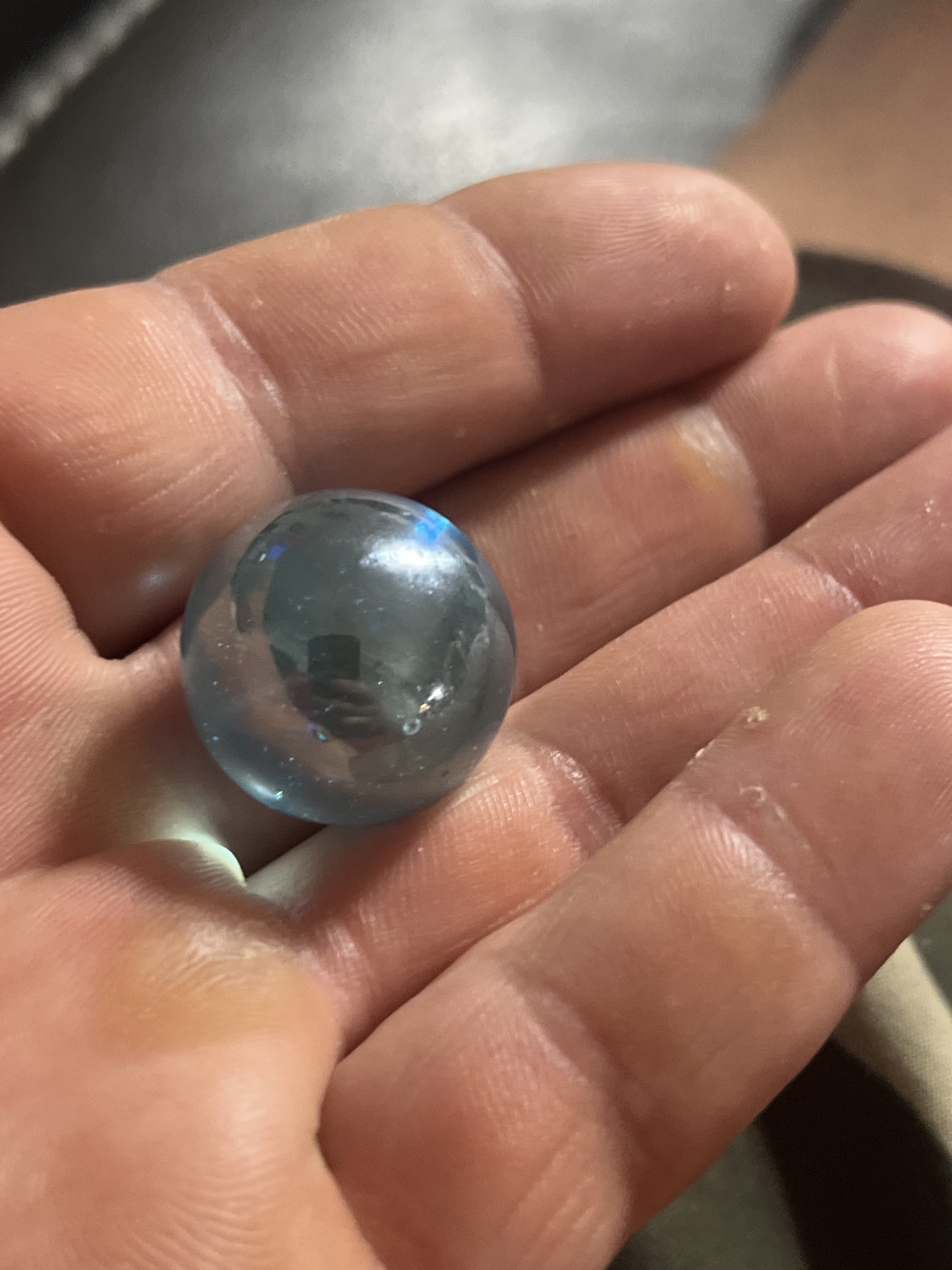 Aqua Blue Clearie by Akro Agate