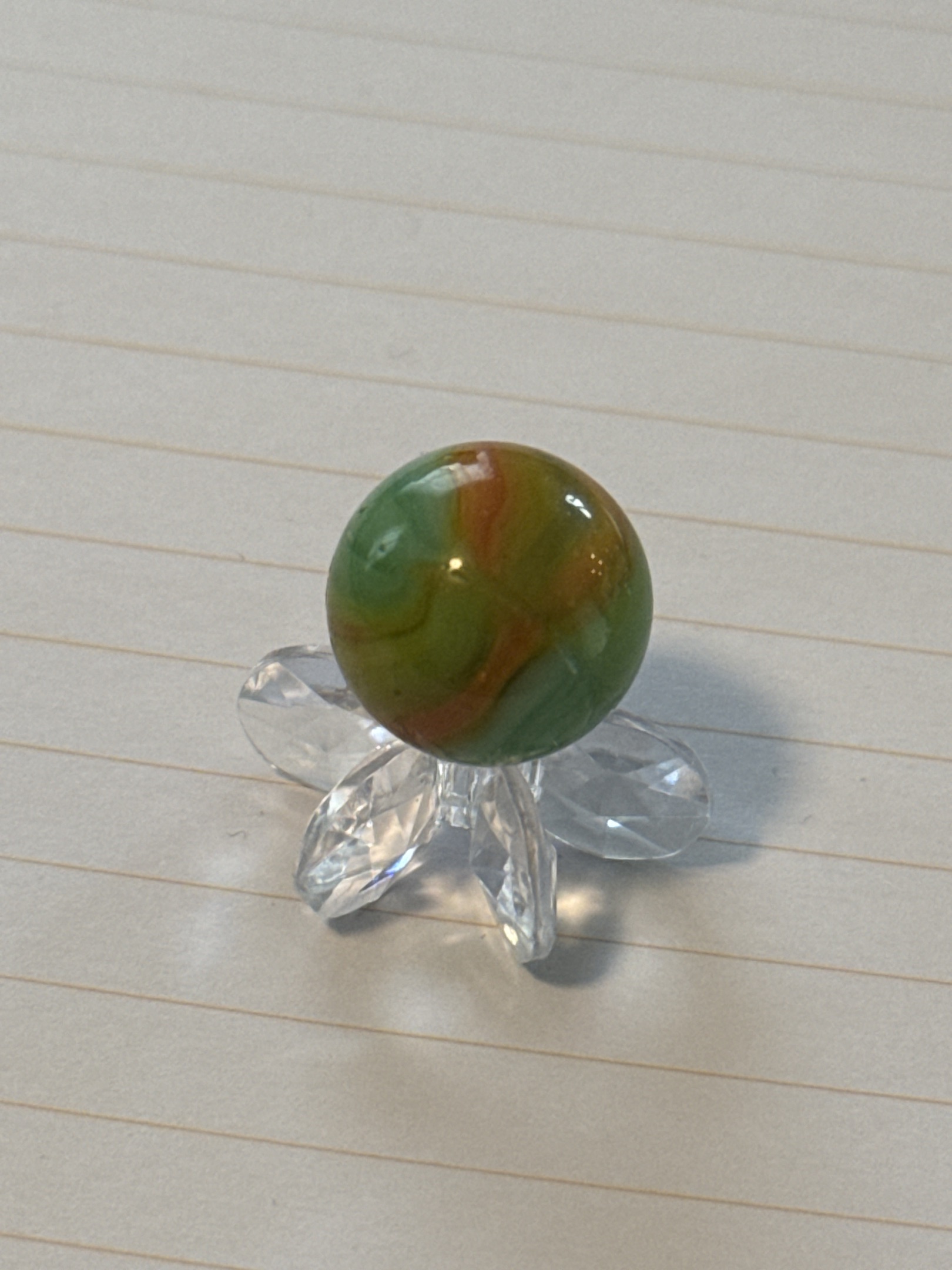 Moss Agate by Akro Agate Company, identification view