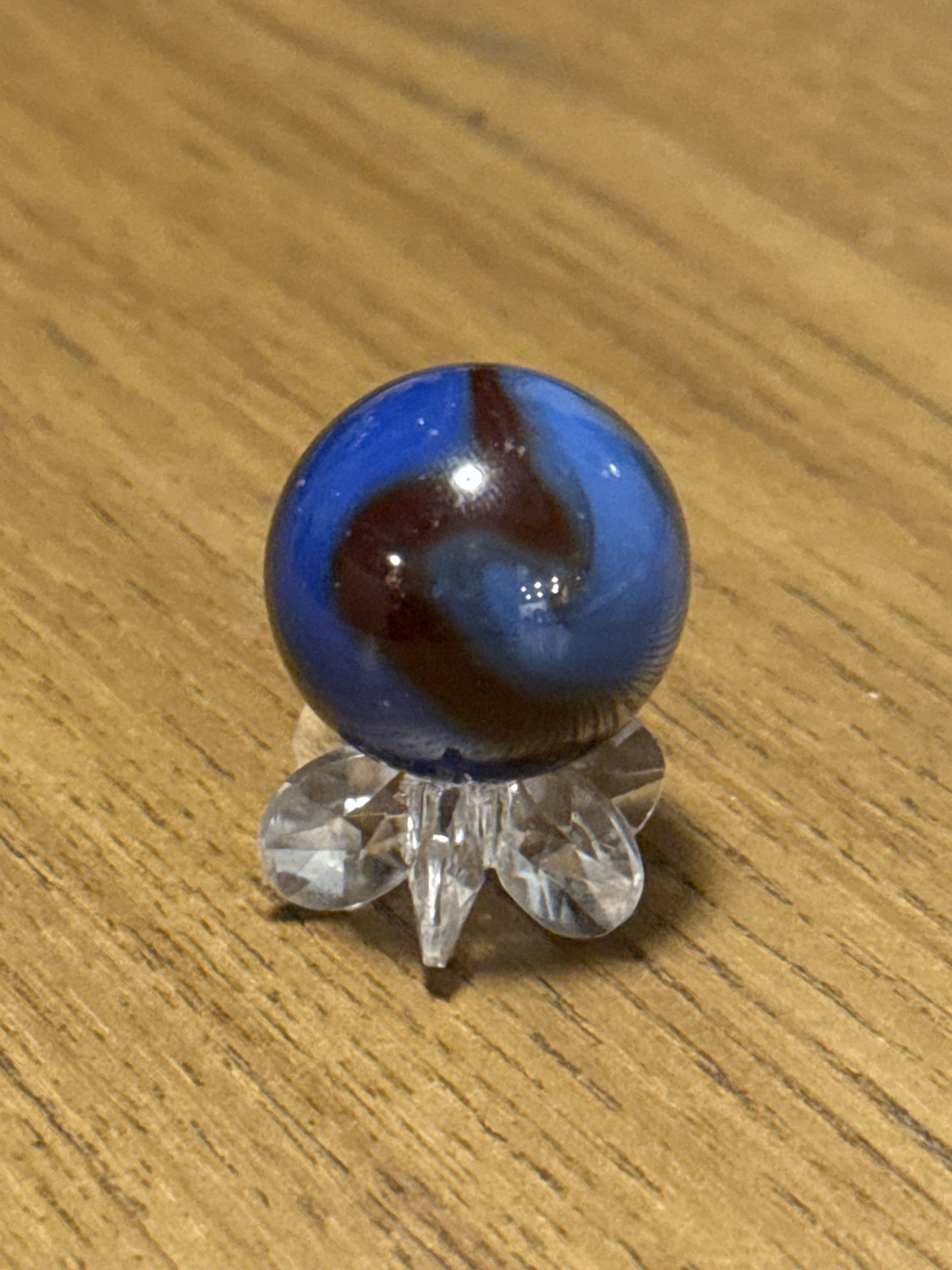 Blue Oxblood by Akro Agate Company
