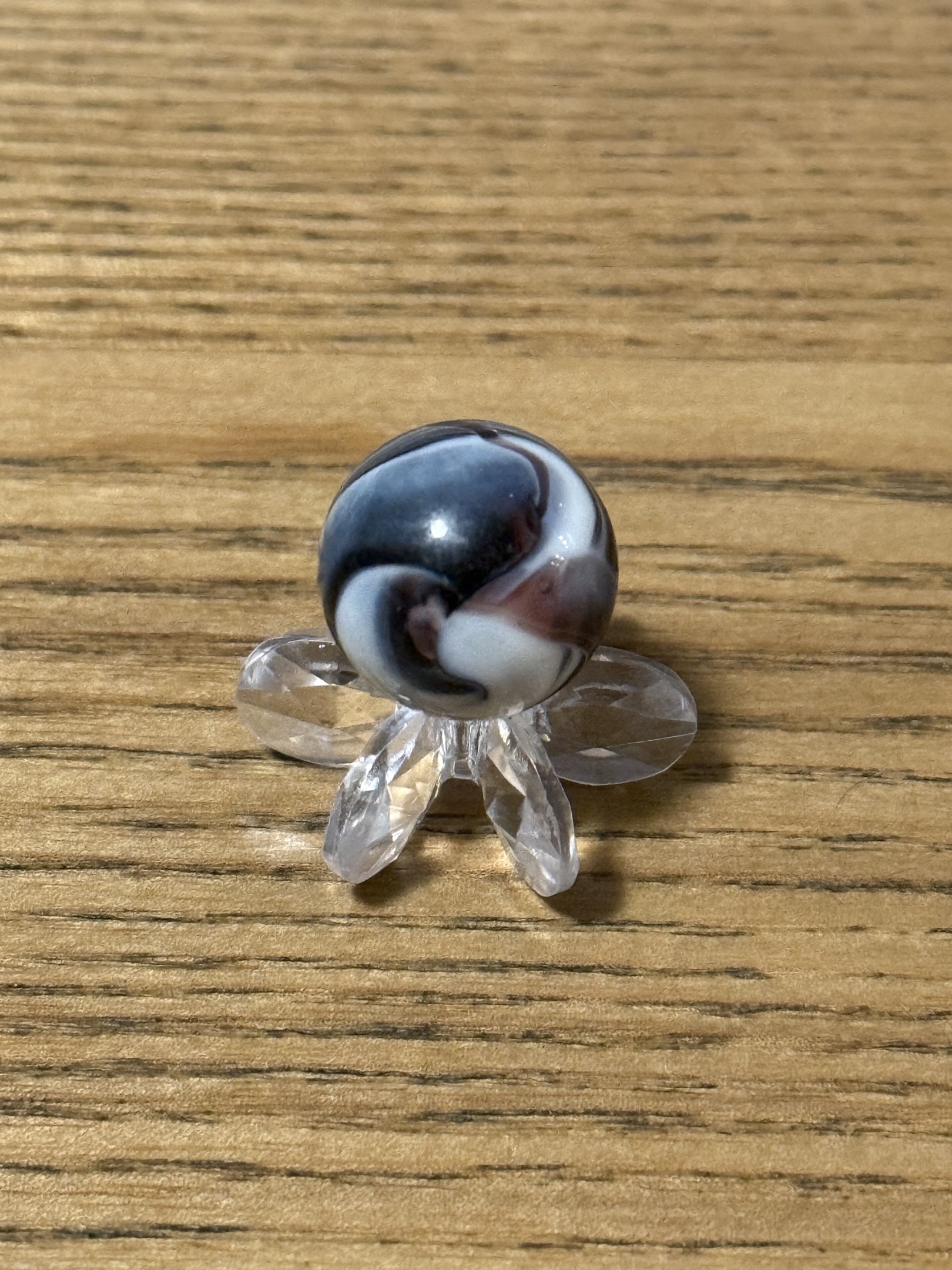 Silver Oxblood by Akro Agate Company