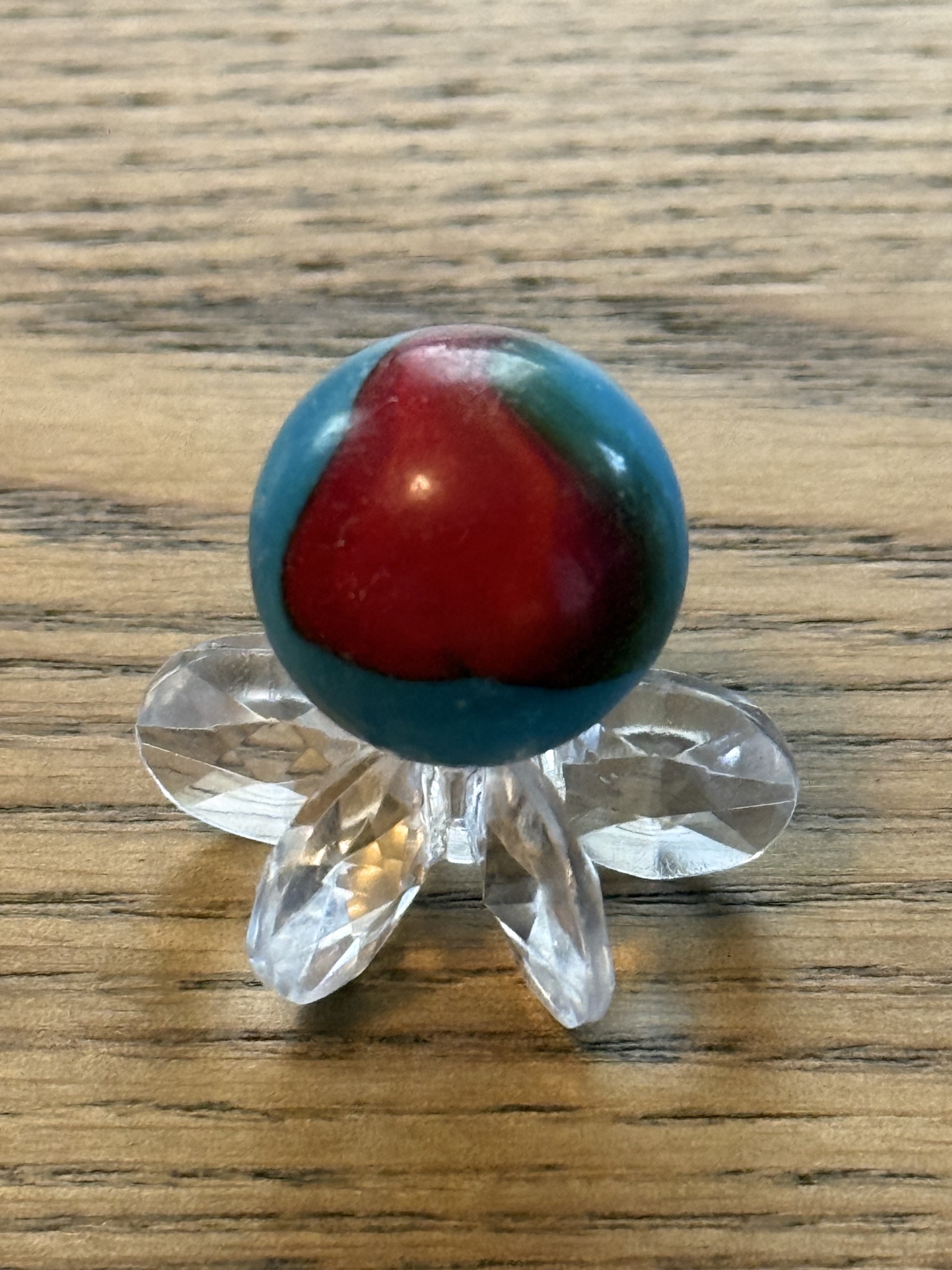 Turquoise, Red, and Green Tri-color by Vitro Agate Company
