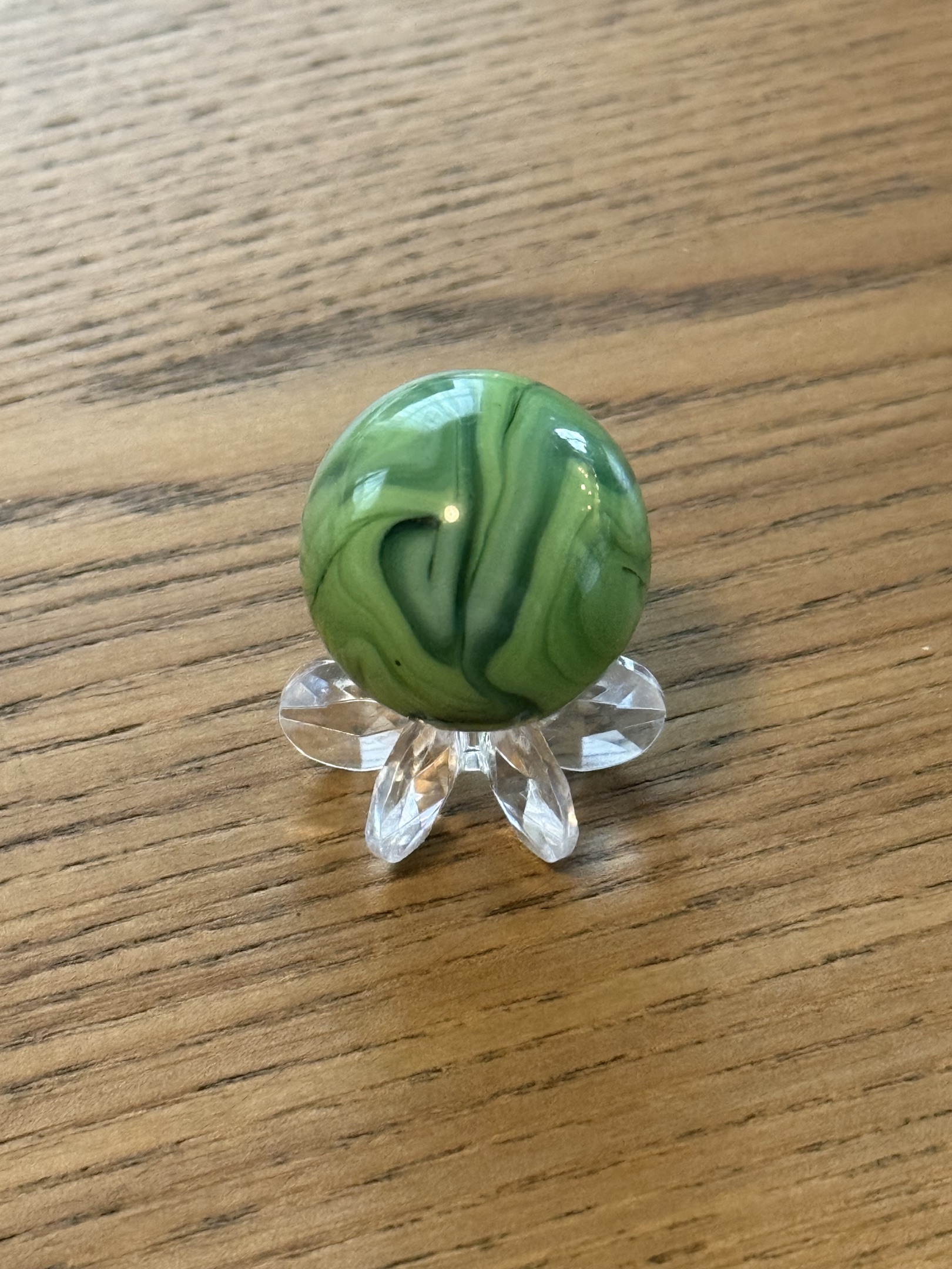 Green Slag (Shooter) by Akro Agate Company