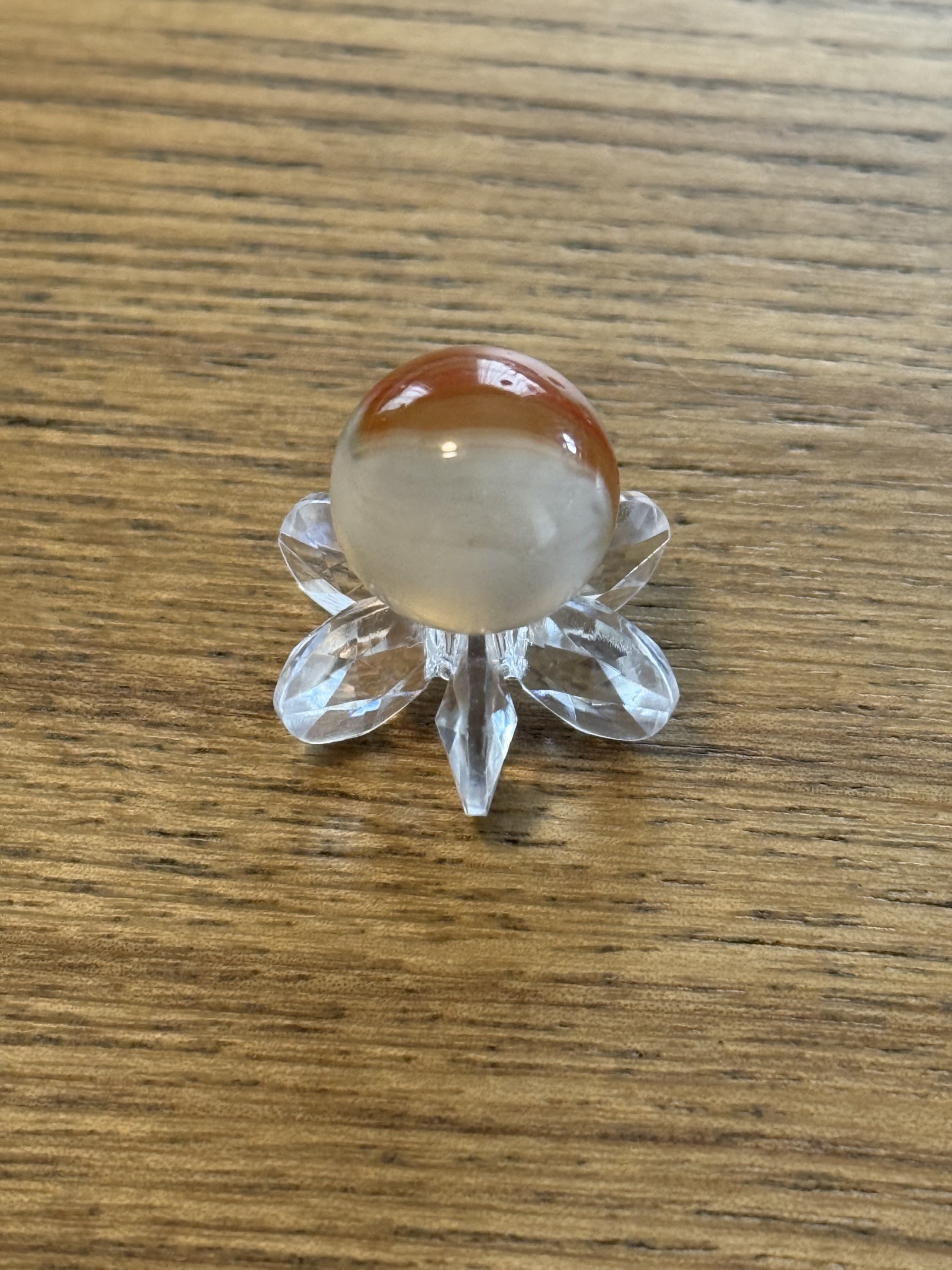 Conqueror (Orange/White) by Vitro Agate Company